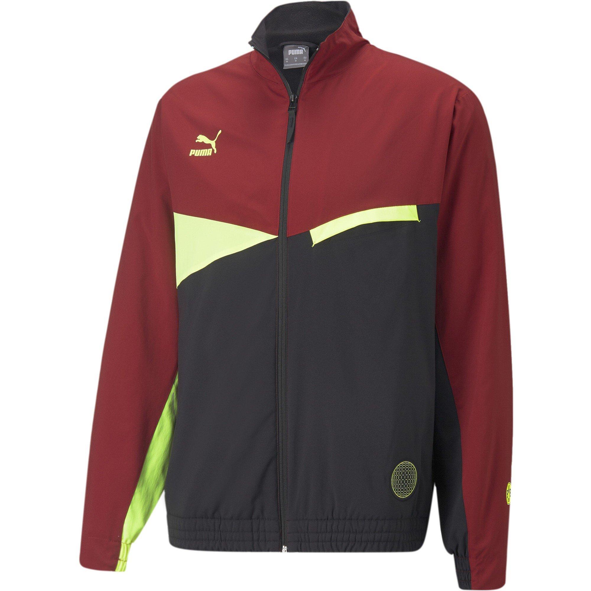 Puma Men's Borussia Dortmund Rain Anorak Jacket - Intensered - M