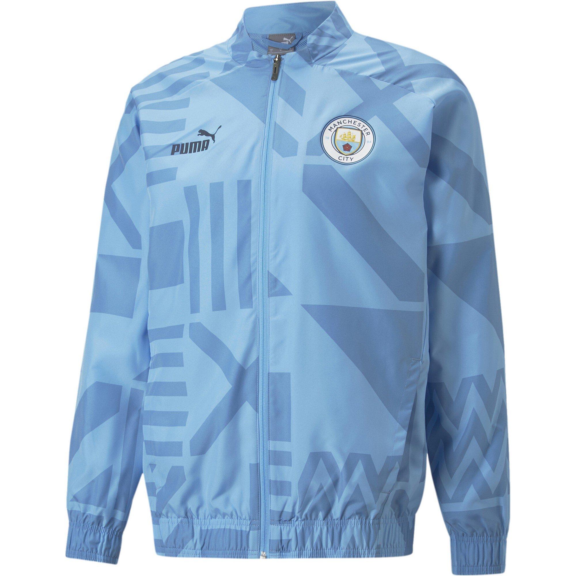 Puma Men's Mcfc Prematch Jacket Anorak - Blue/Peacoat - M