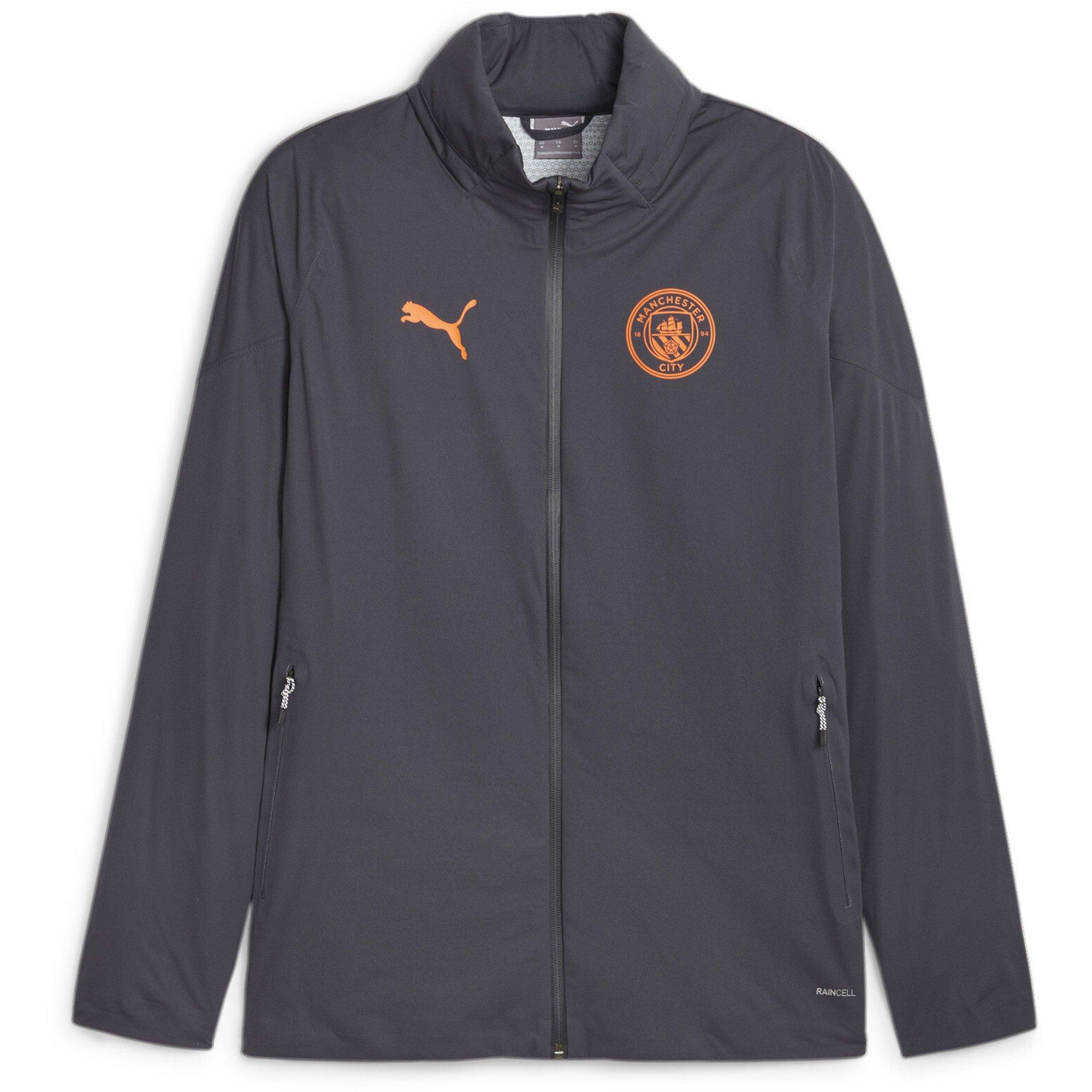 Puma Men's Mcfc Training Rain Jacket Pro Anorak - Strong Grey - XS