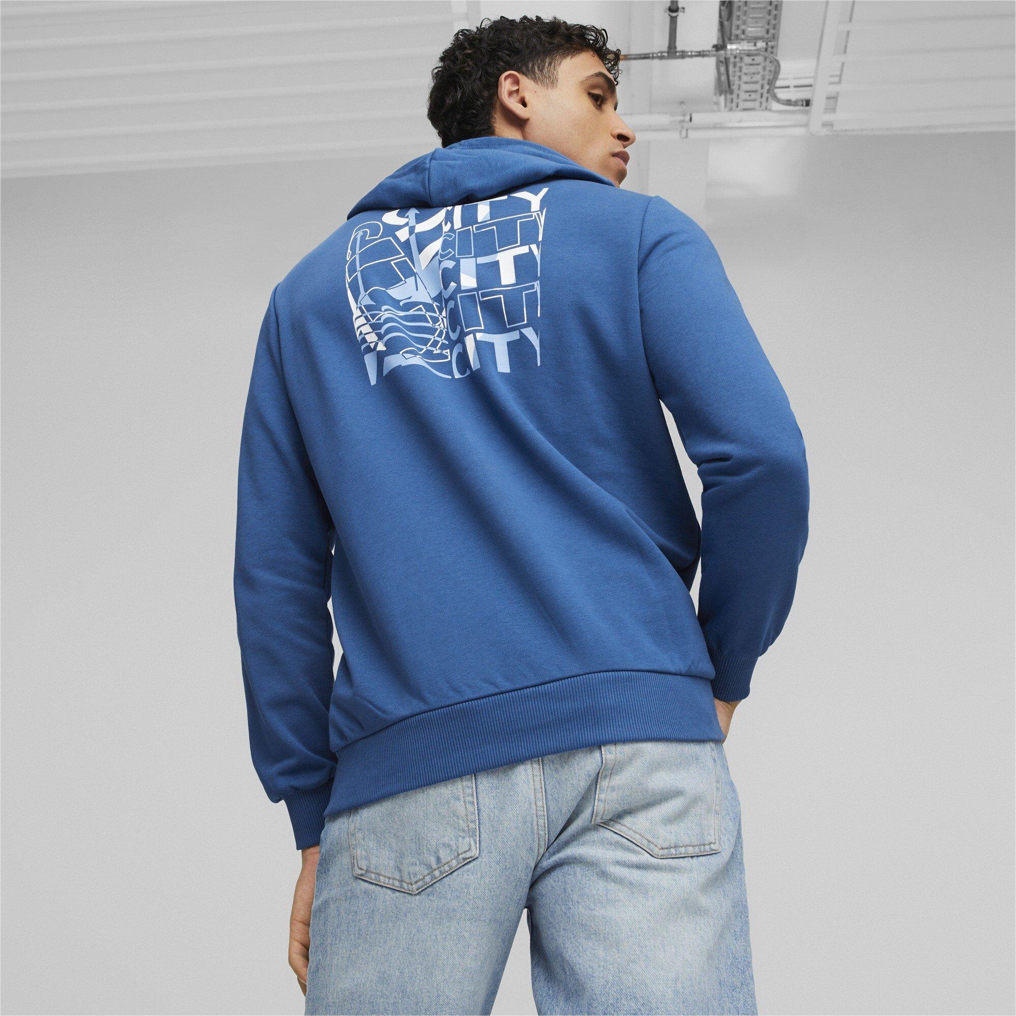 Søblå - Puma - Mcfc Ftblcore Graphic Hoody Mens - 4