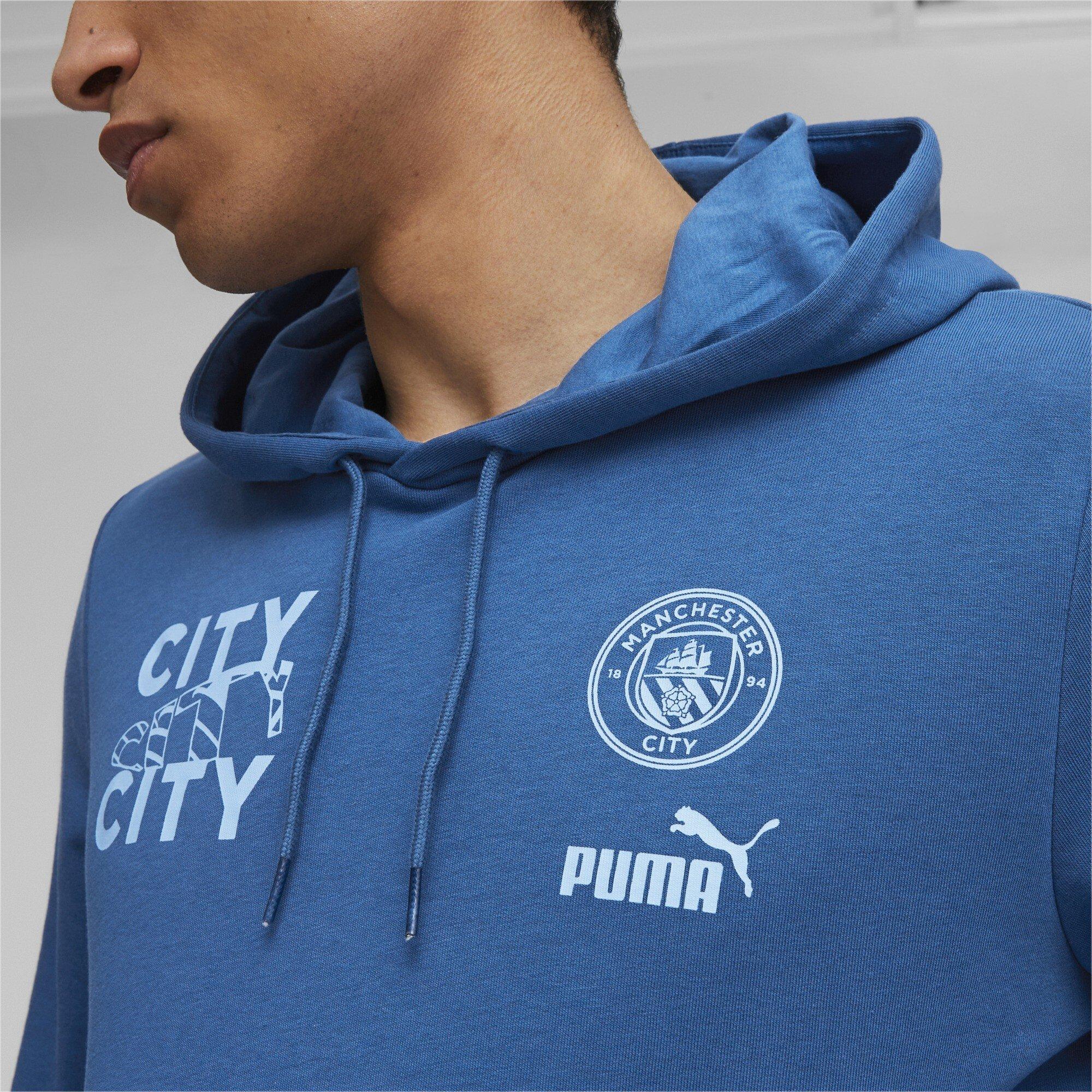 Søblå - Puma - Mcfc Ftblcore Graphic Hoody Mens - 5