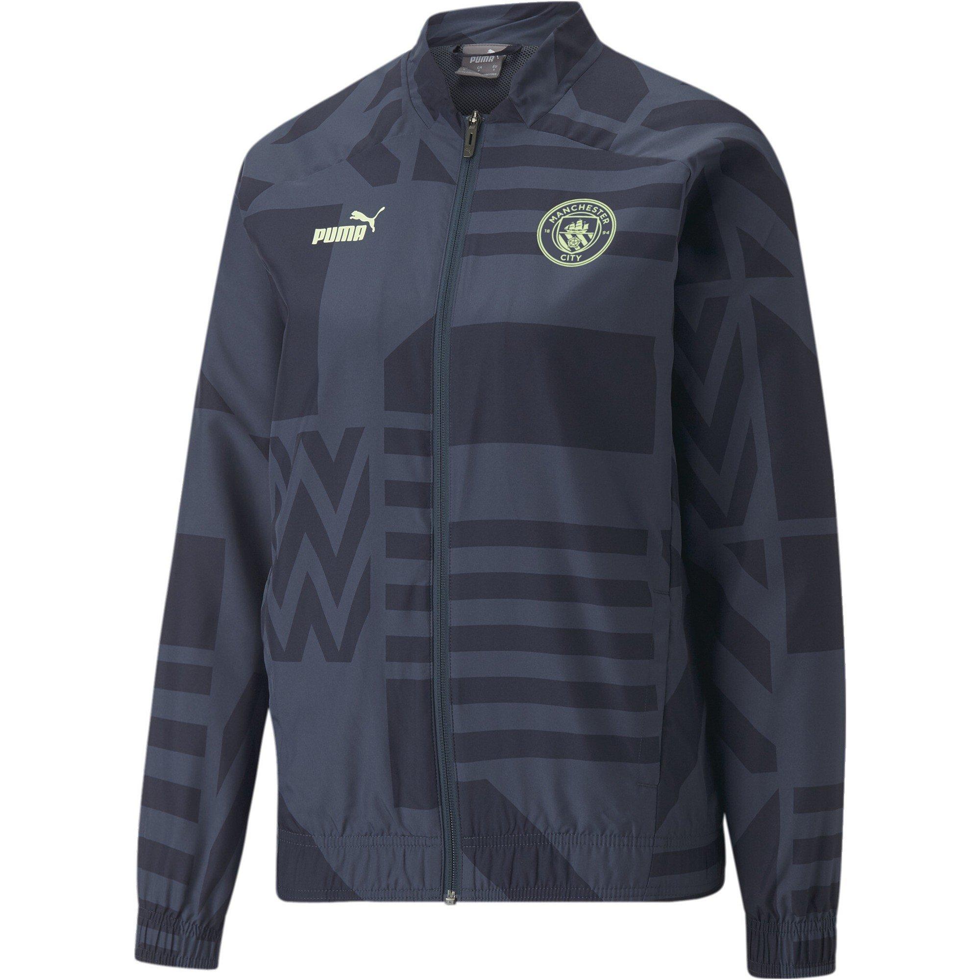Puma Women's Manchester City Licensed Rain Anorak Jacket - Parisian Nig - 10 (S)
