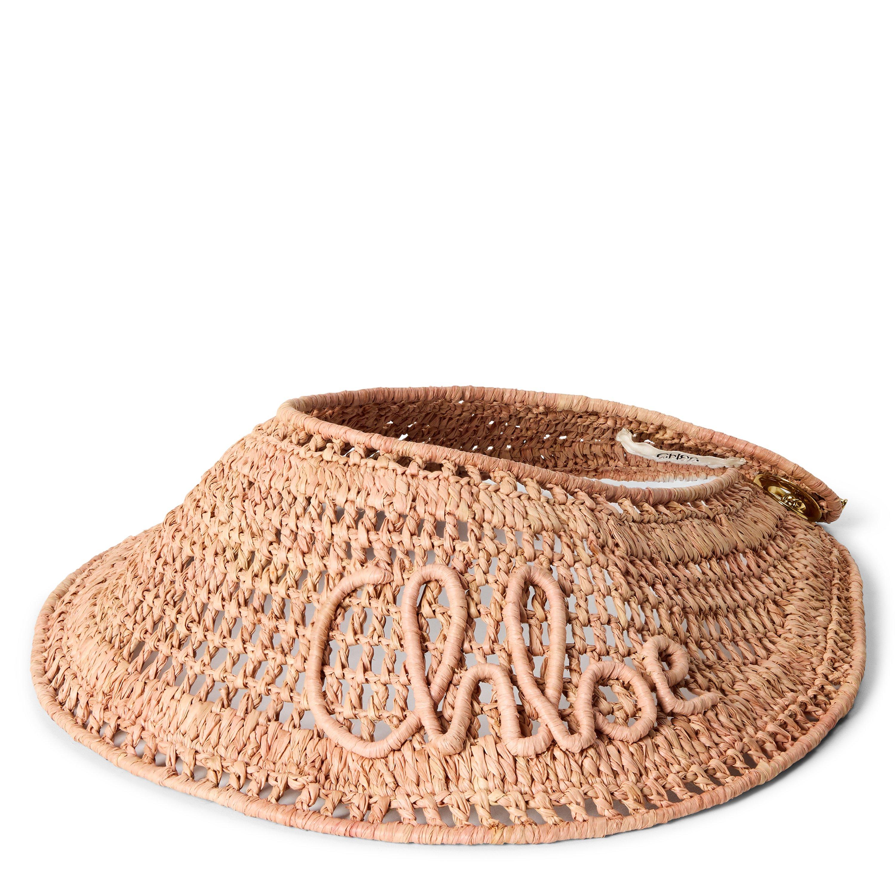 Summery Beige - Chloe - Women's Raffia Visor Cap - 1