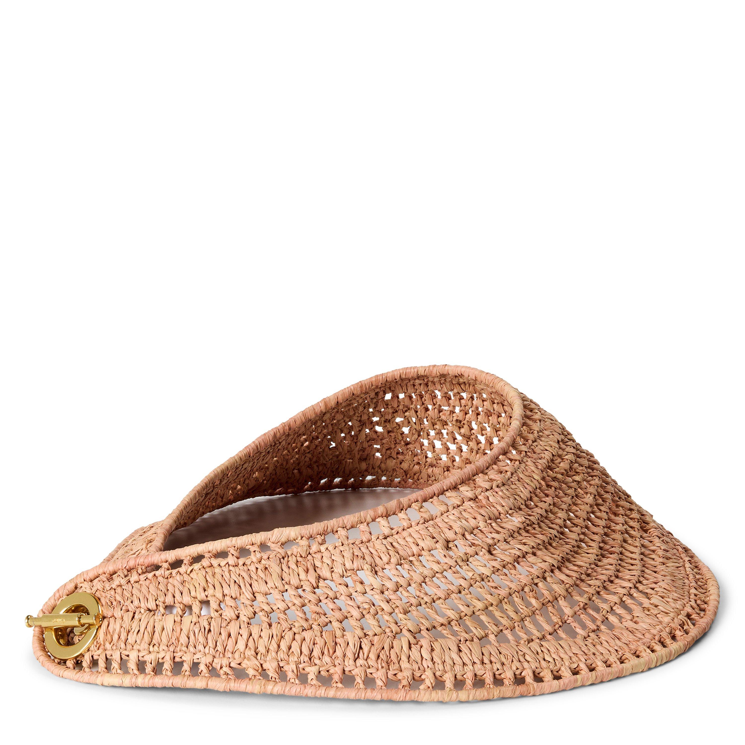 Summery Beige - Chloe - Women's Raffia Visor Cap - 2