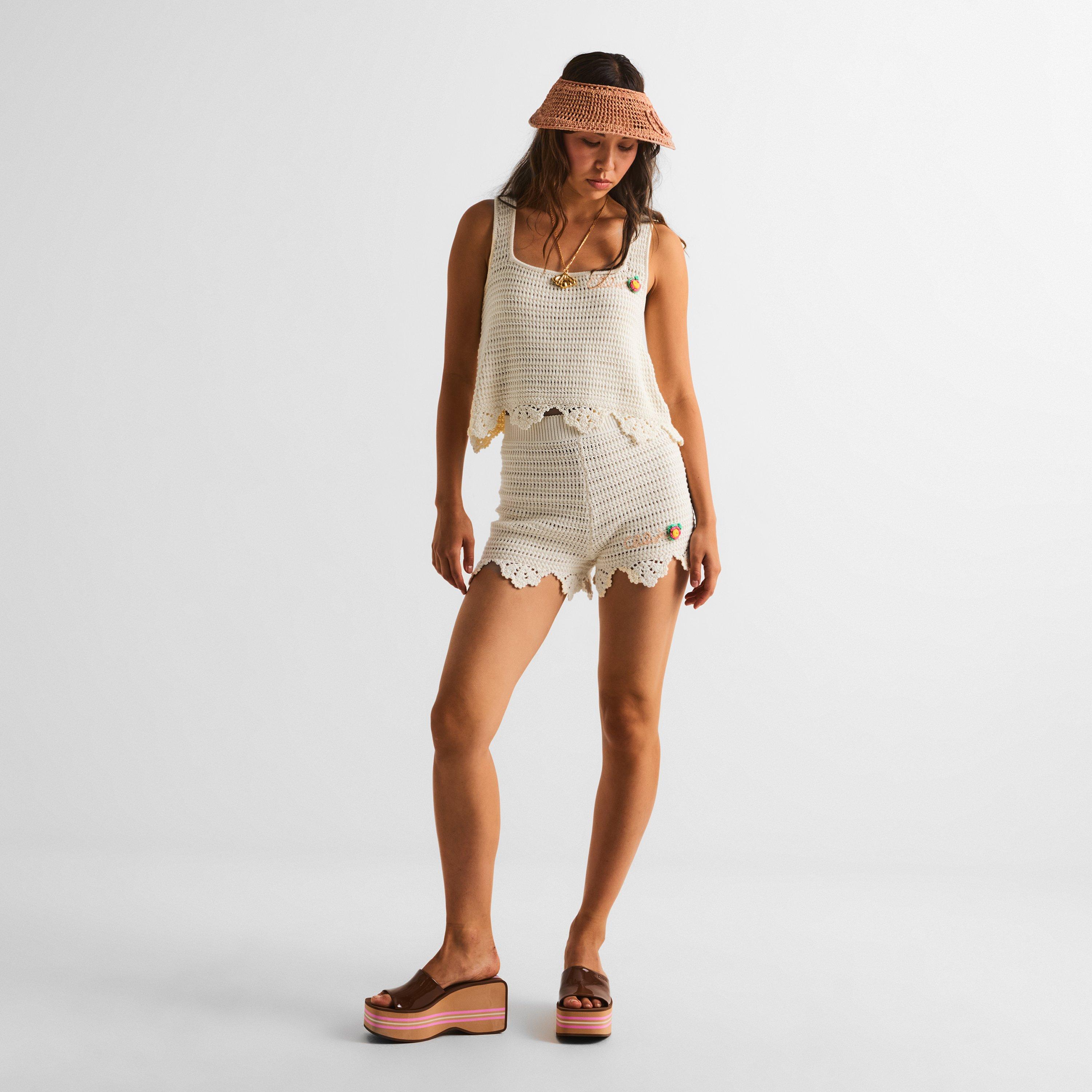 Summery Beige - Chloe - Women's Raffia Visor Cap - 5