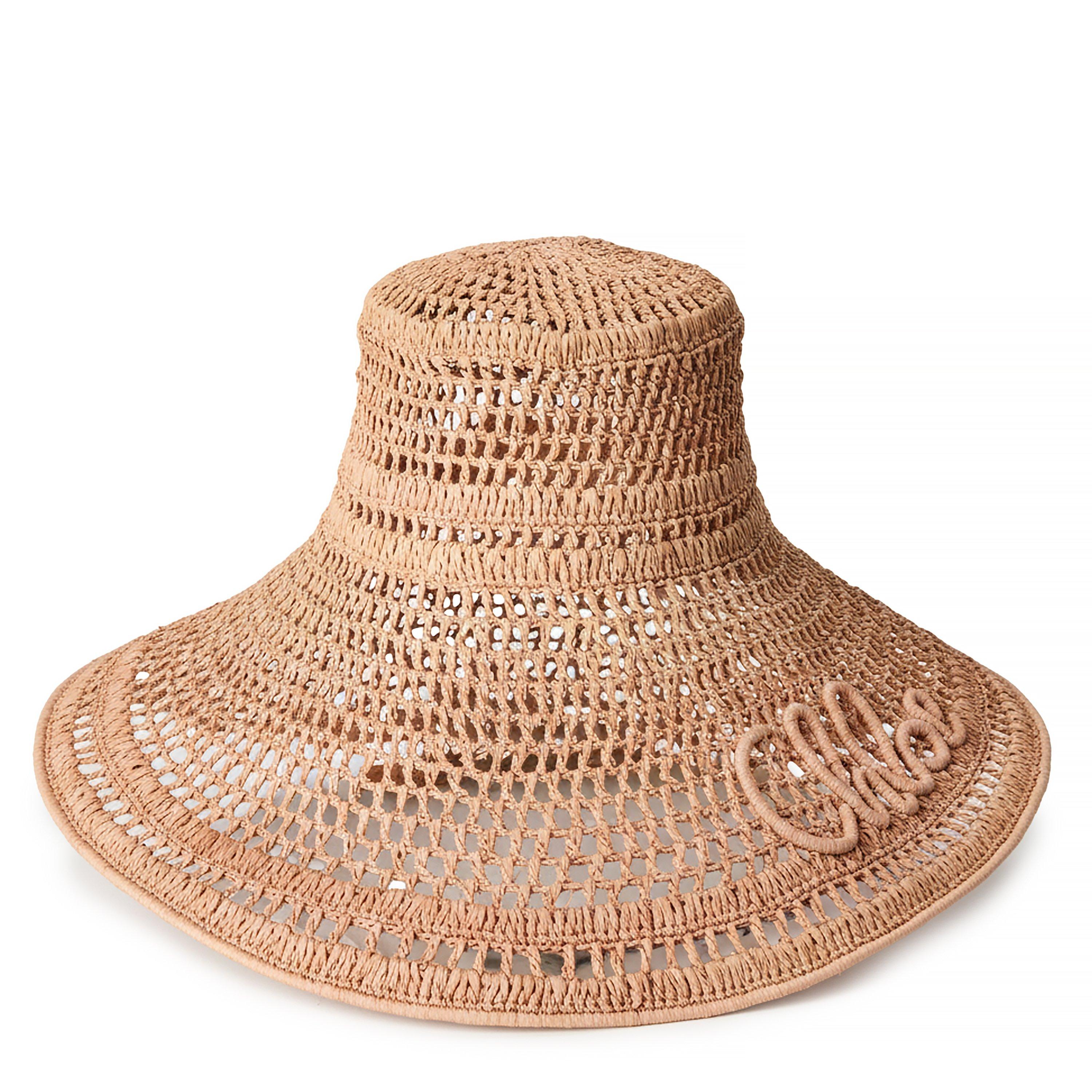 Summery Beige - Chloe - Women's Raffia Floppy Hat - 1