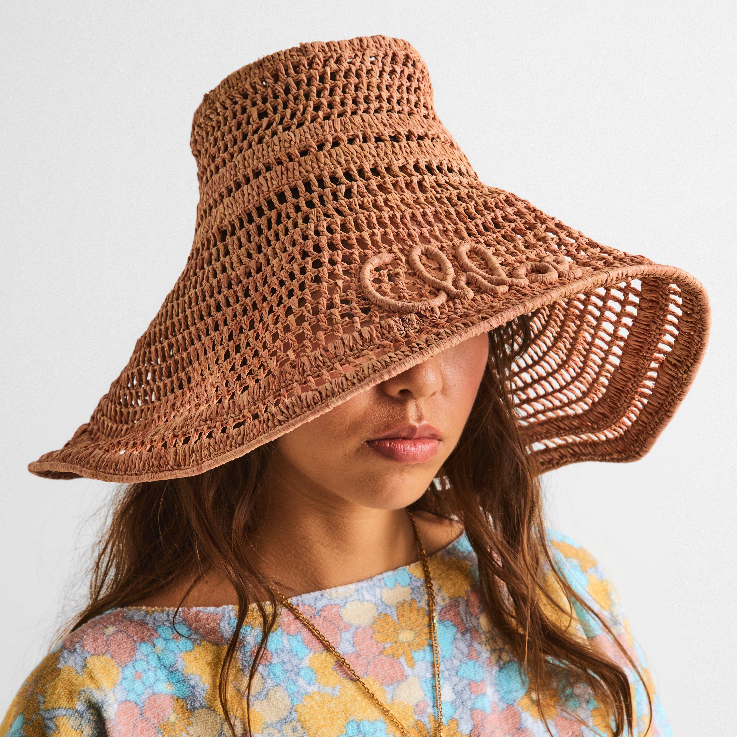 Summery Beige - Chloe - Women's Raffia Floppy Hat - 3