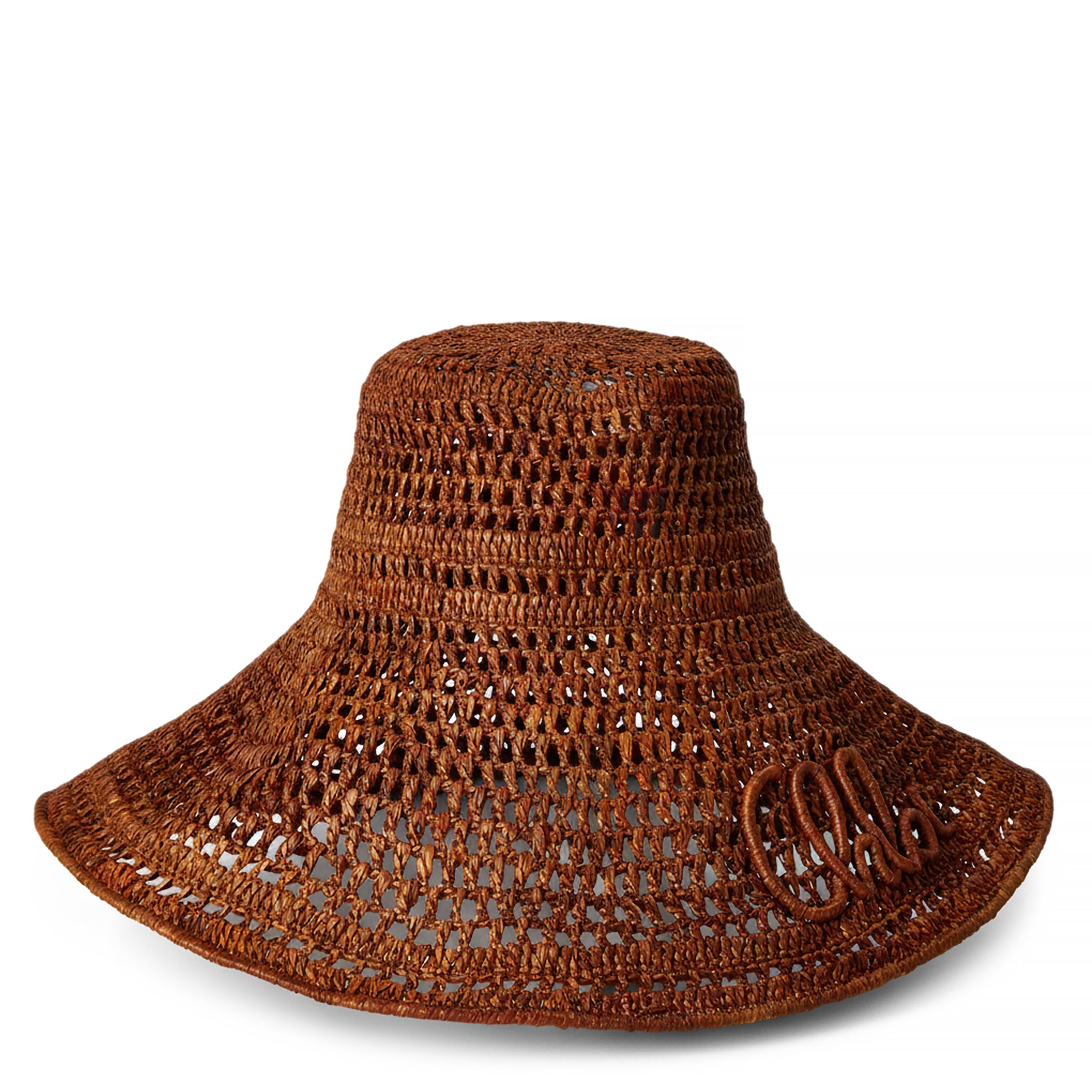Chloe Women's Raffia Floppy Hat - Clay Brown - M