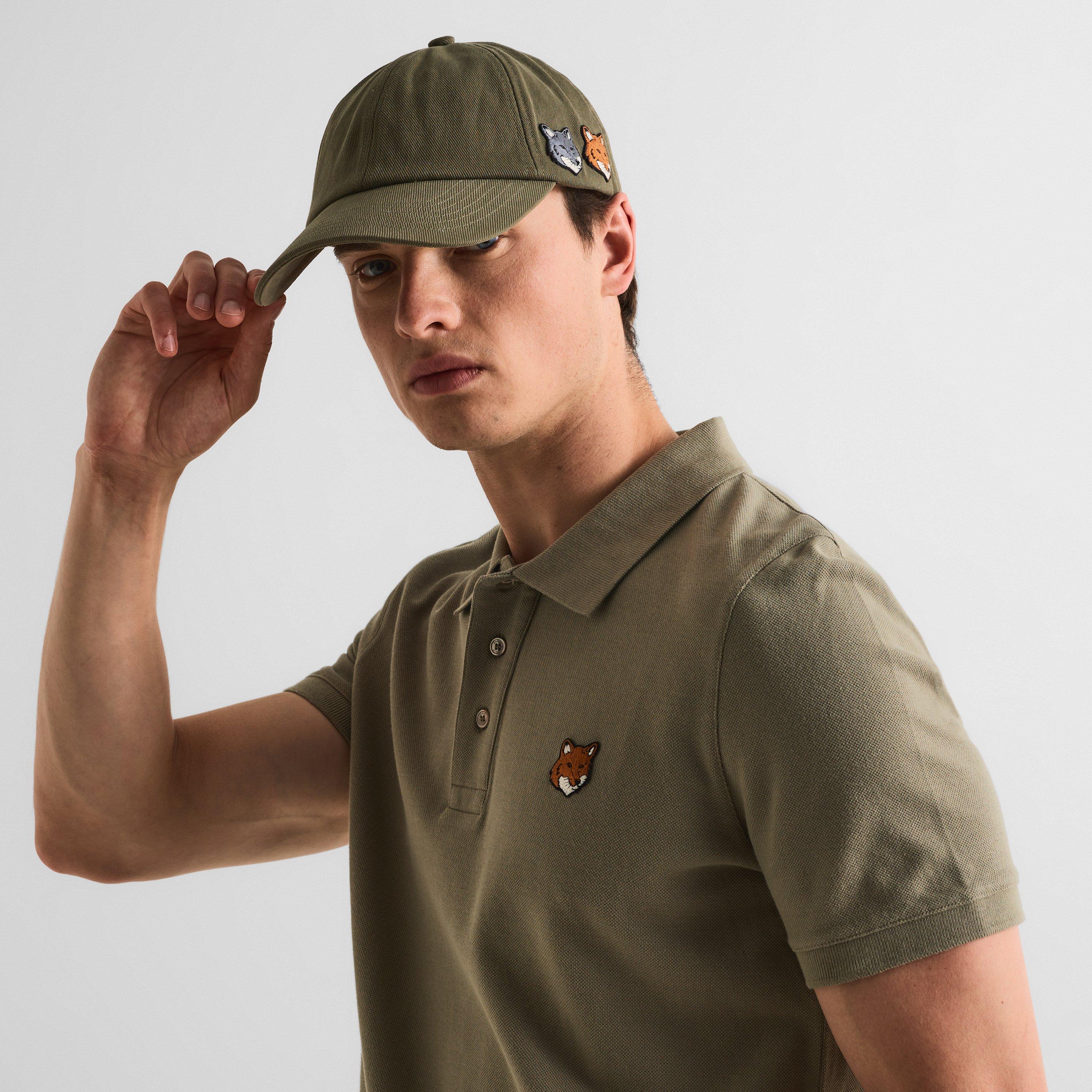 Faded Lrl Green - Maison Kitsune - Men's Double Fox Head Fade Baseball Cap - 3
