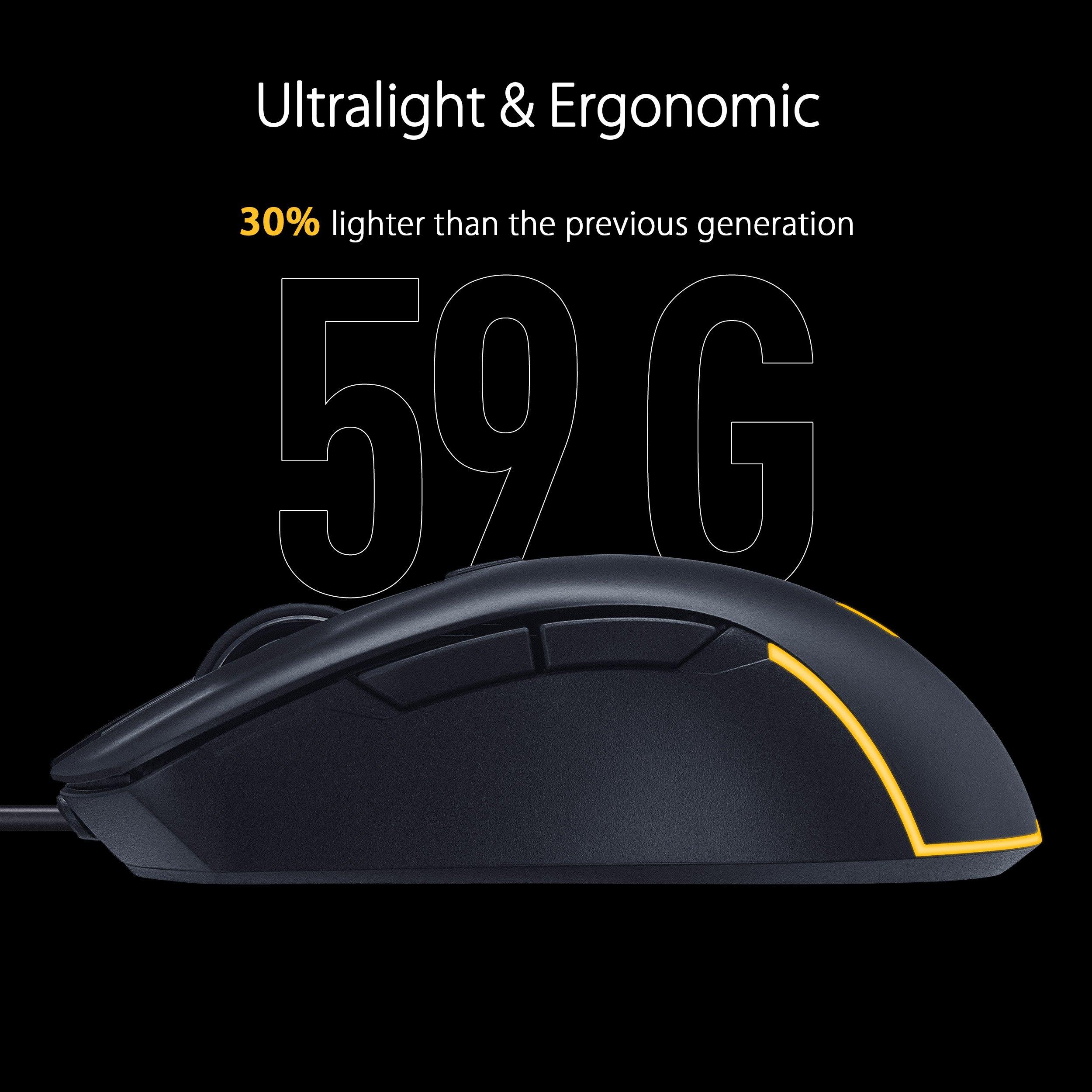 Nero - ASUS - ASUS TUF Wired M3 Gen II Gaming Mouse - 5