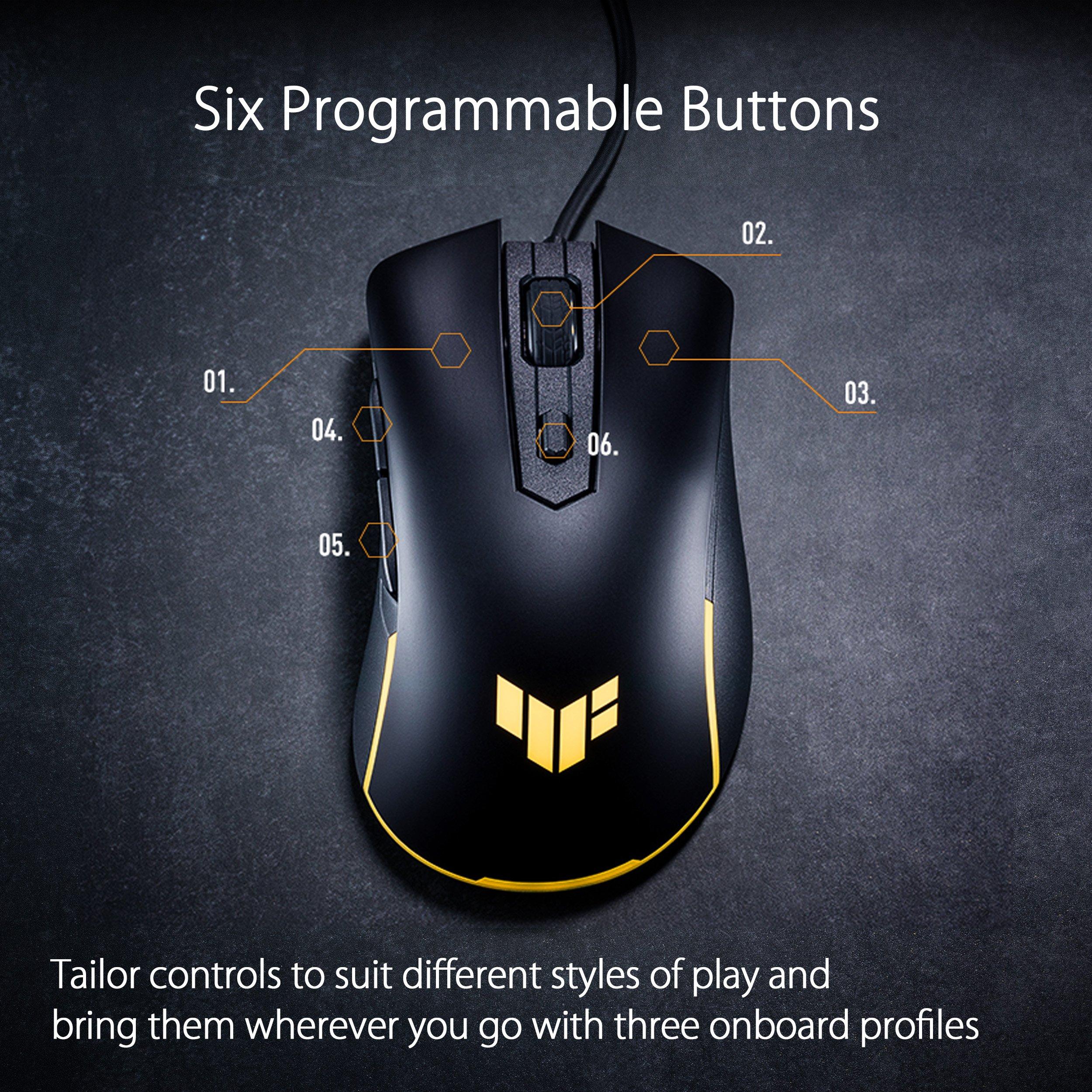 Nero - ASUS - ASUS TUF Wired M3 Gen II Gaming Mouse - 9