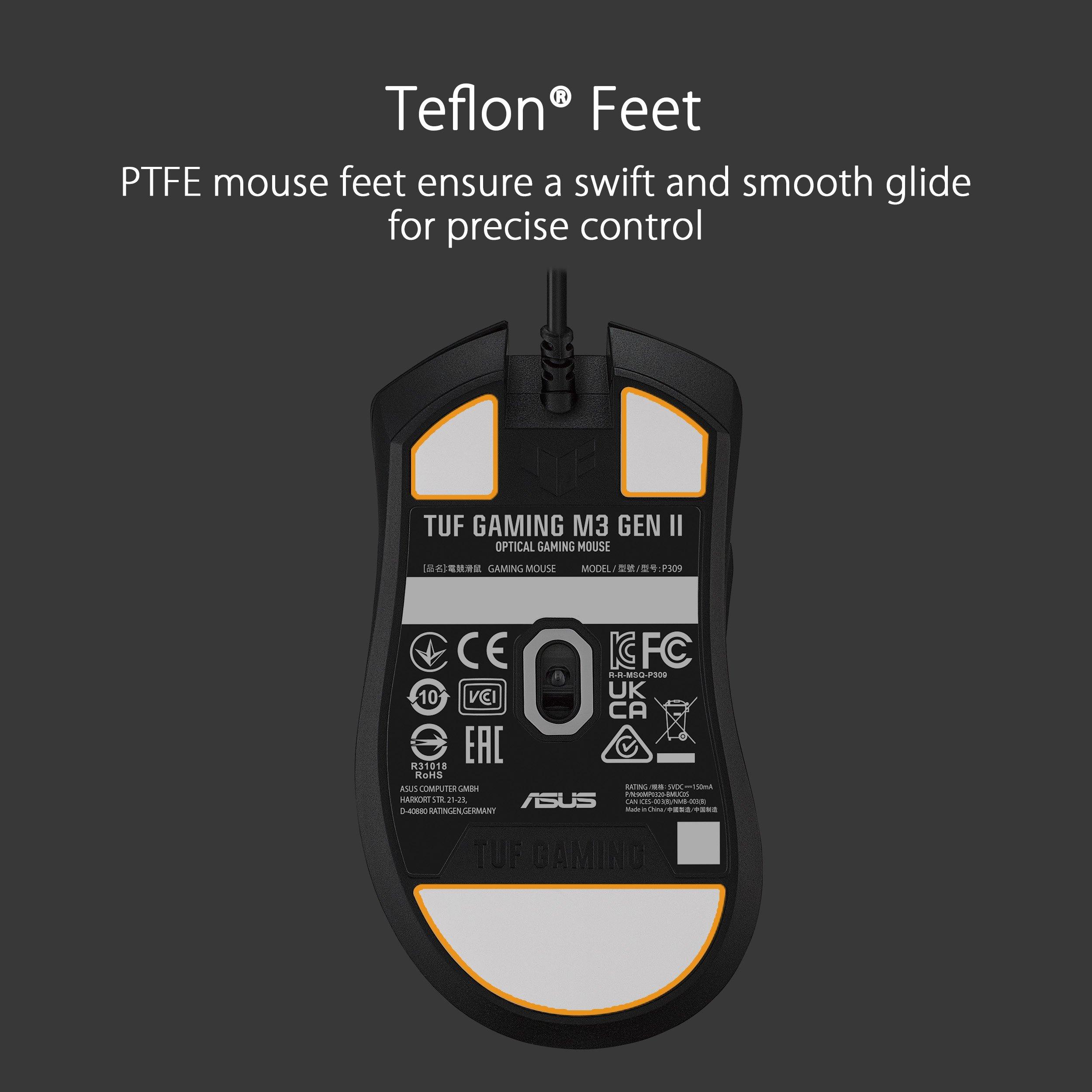 Nero - ASUS - ASUS TUF Wired M3 Gen II Gaming Mouse - 10