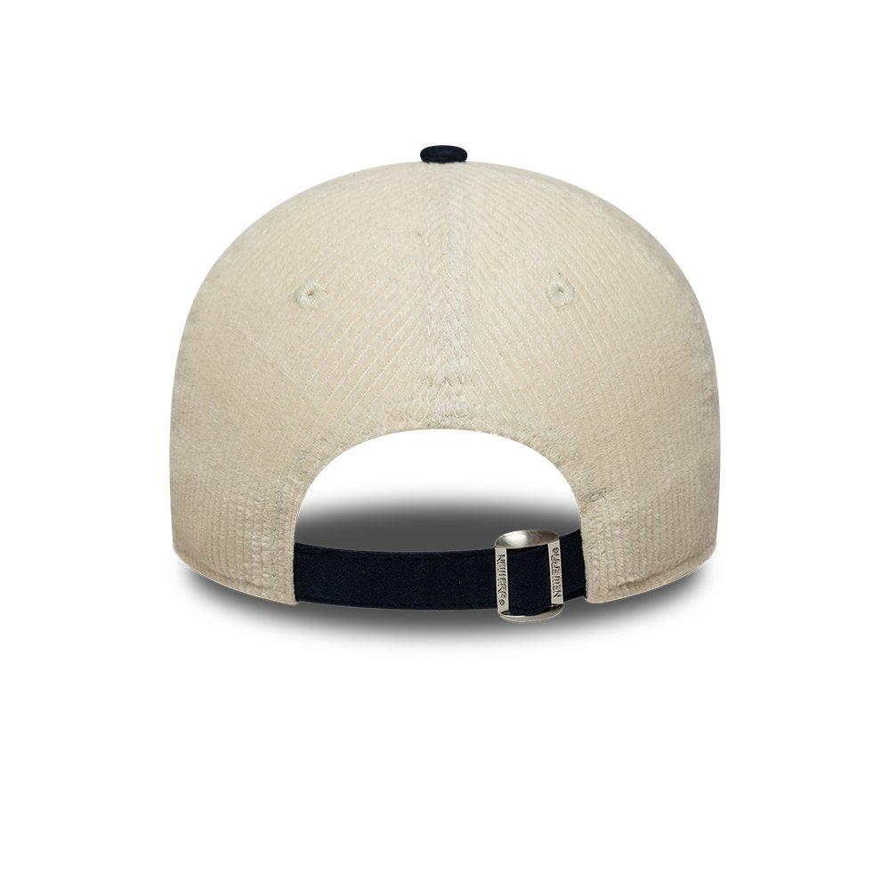 NE Cream / Navy - New Era - 9TWENTY Cord and Suede Adjustable Baseball Cap - 4