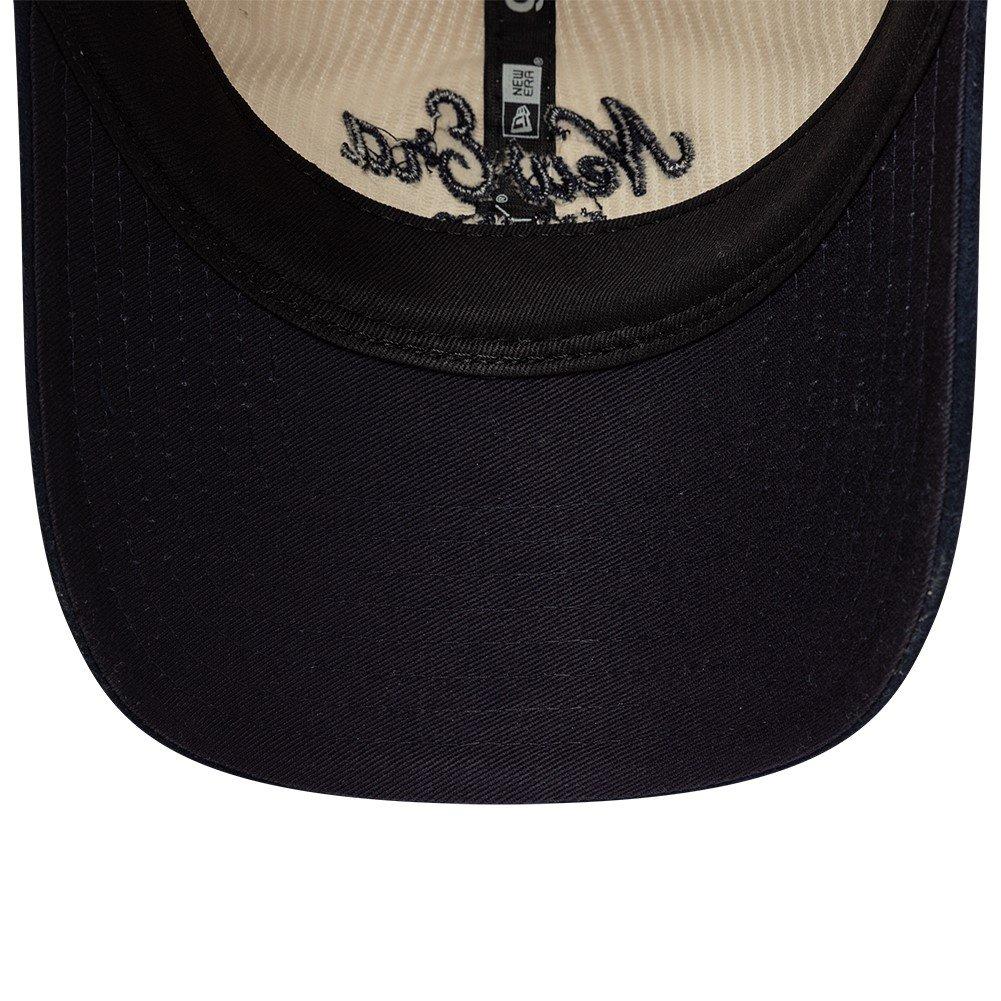 NE Cream / Navy - New Era - 9TWENTY Cord and Suede Adjustable Baseball Cap - 5