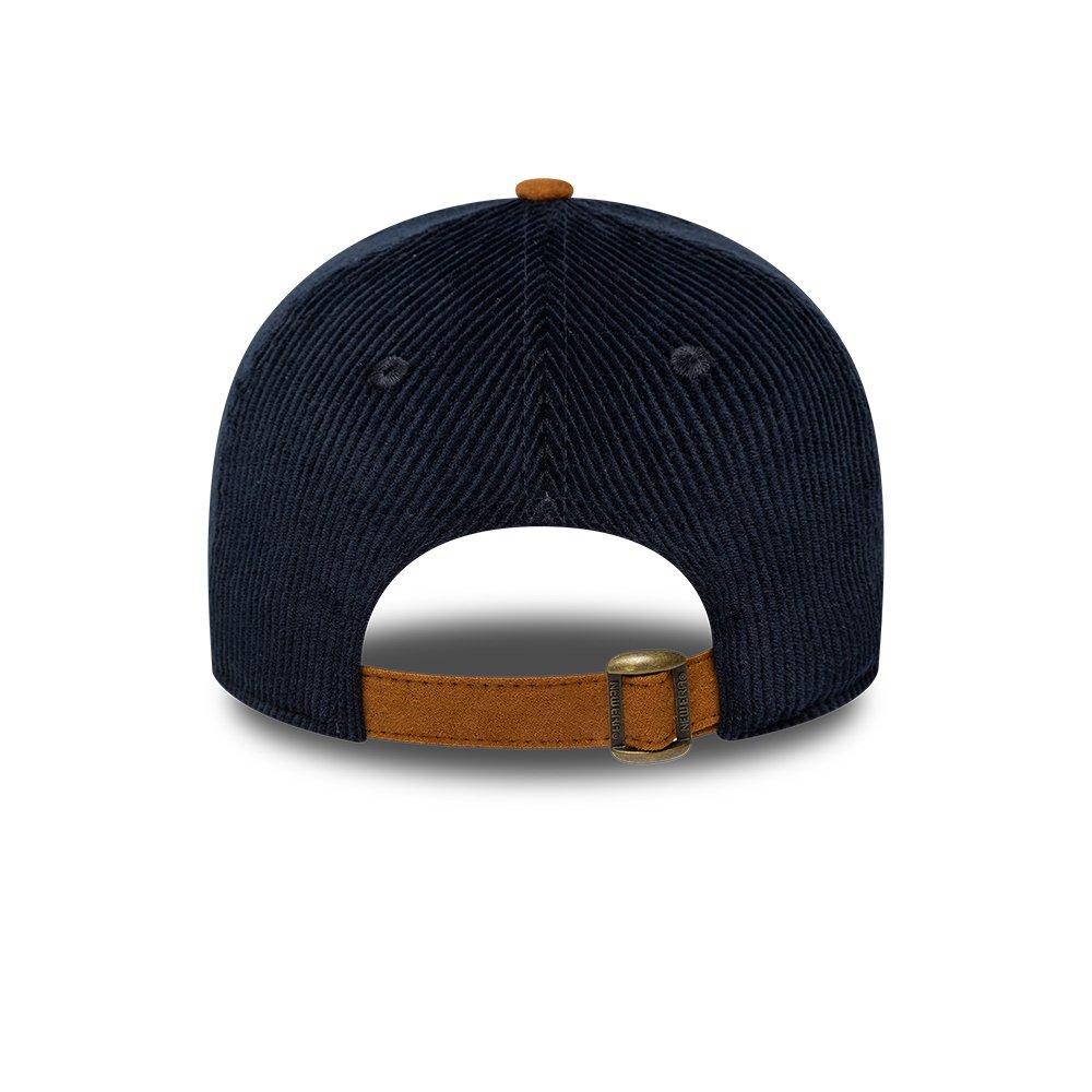 NE Navy / Brown - New Era - 9TWENTY Cord and Suede Adjustable Baseball Cap - 4