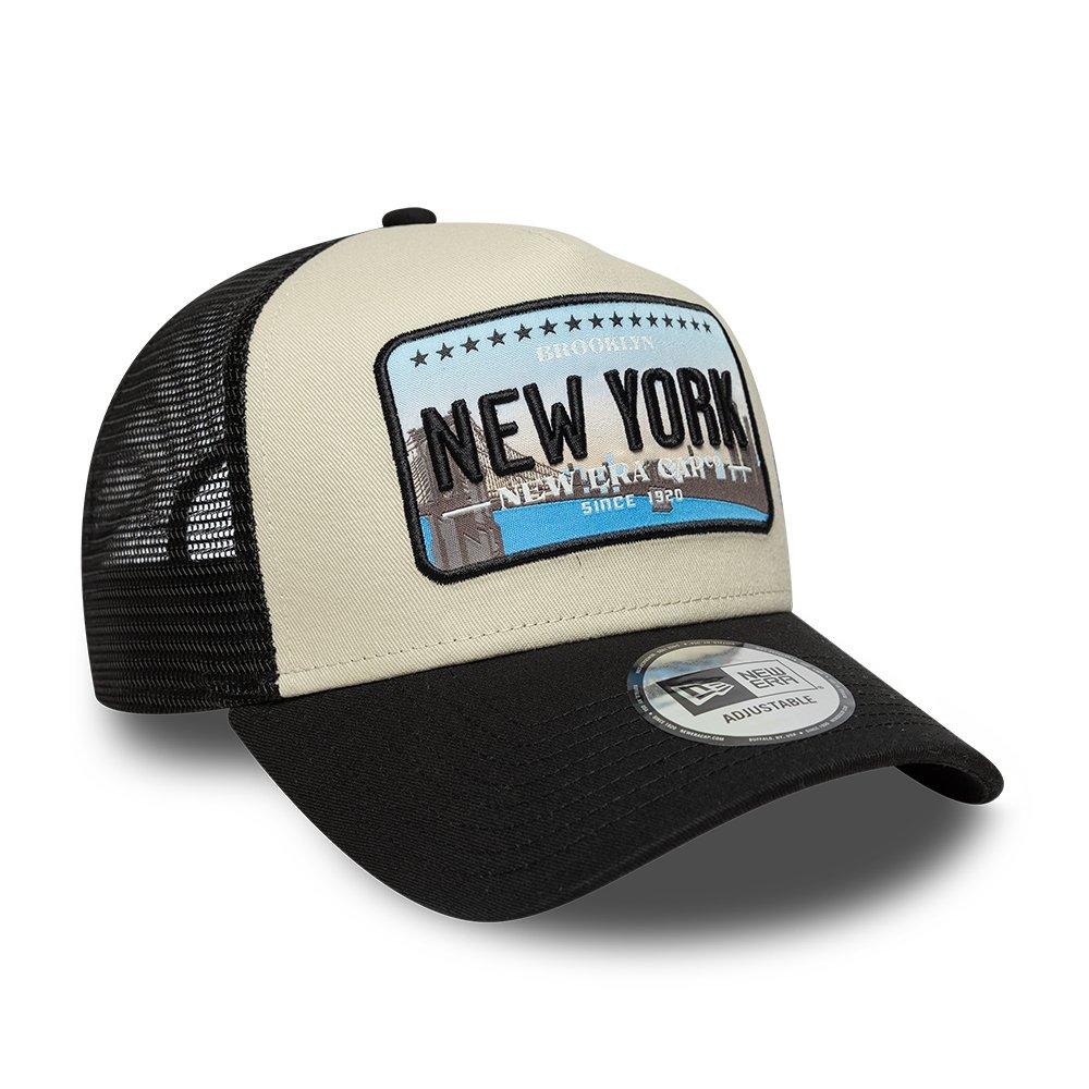 New York Black - New Era - A-Frame Licence Plate Adjustable Trucker Cap - 3