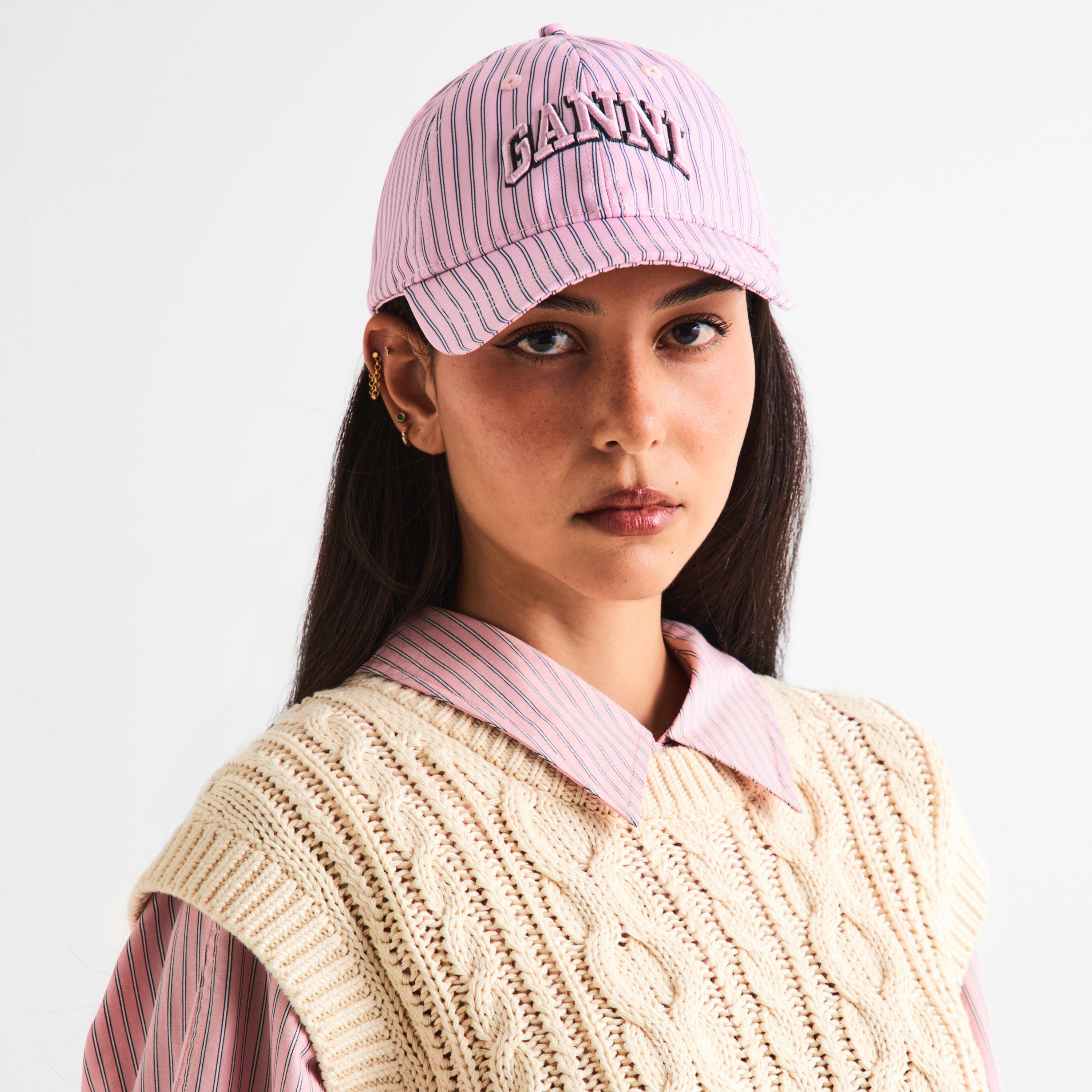 Cameo Pink - Ganni - Women's Printed Baseball Cap - 3