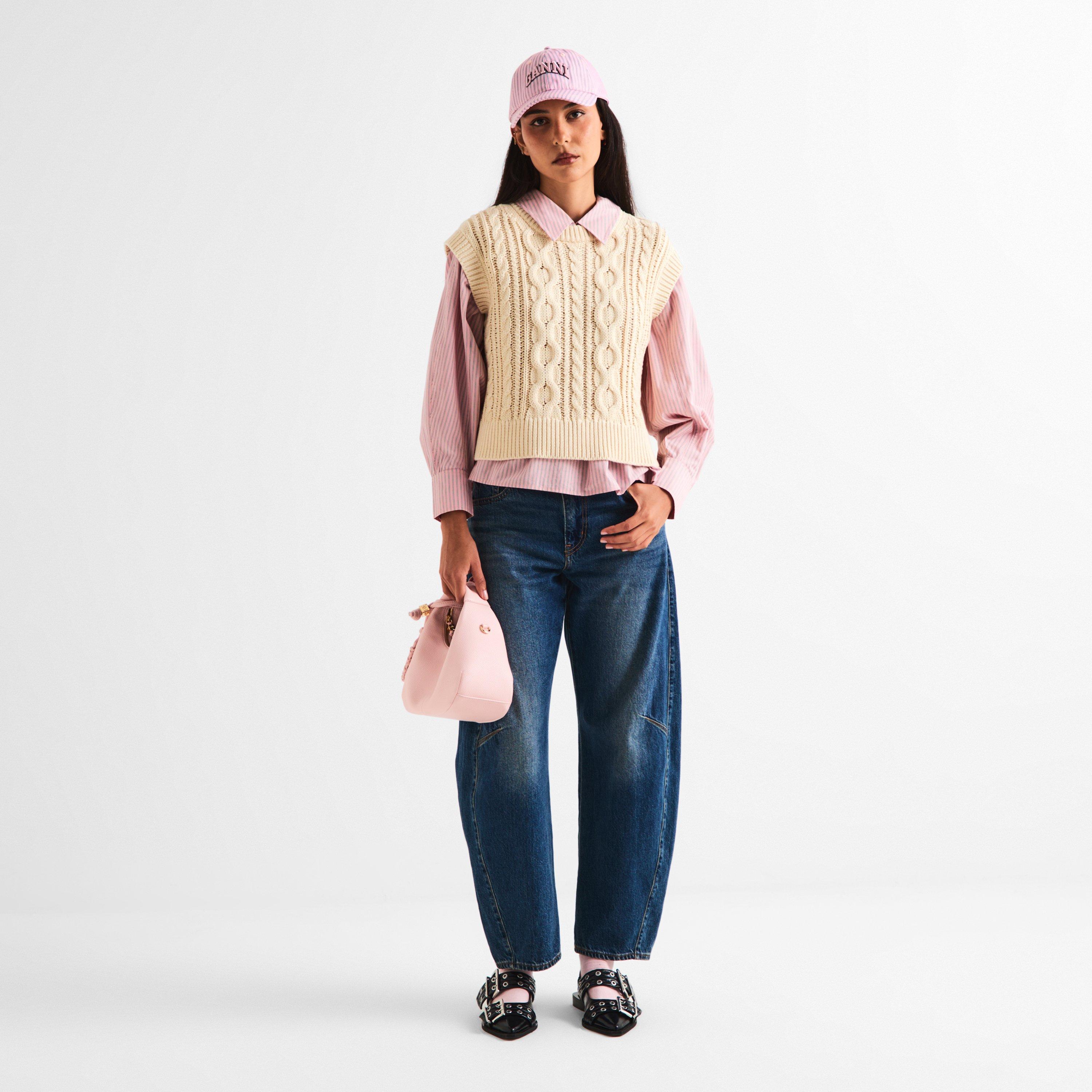 Cameo Pink - Ganni - Women's Printed Baseball Cap - 5