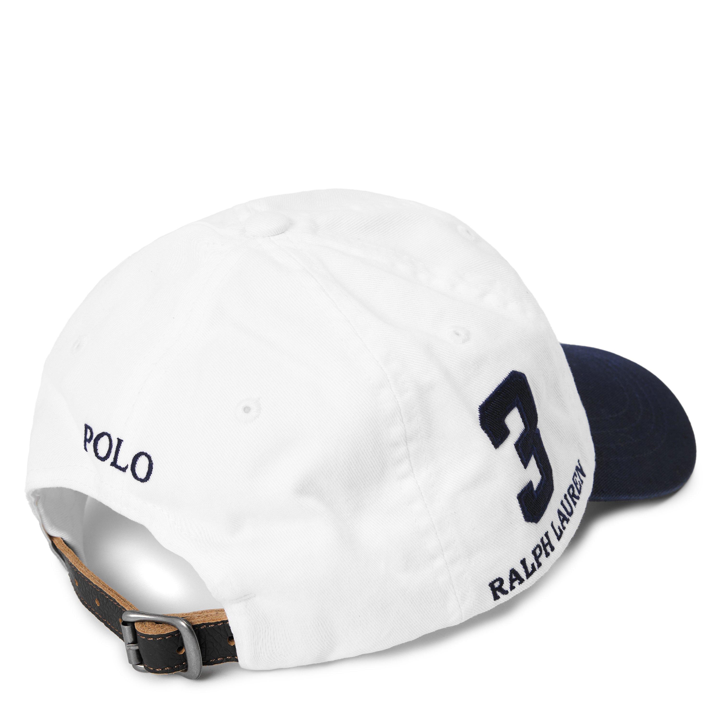 White/NwprtNavy - Polo Ralph Lauren - Big Pony Woven Cap - 2