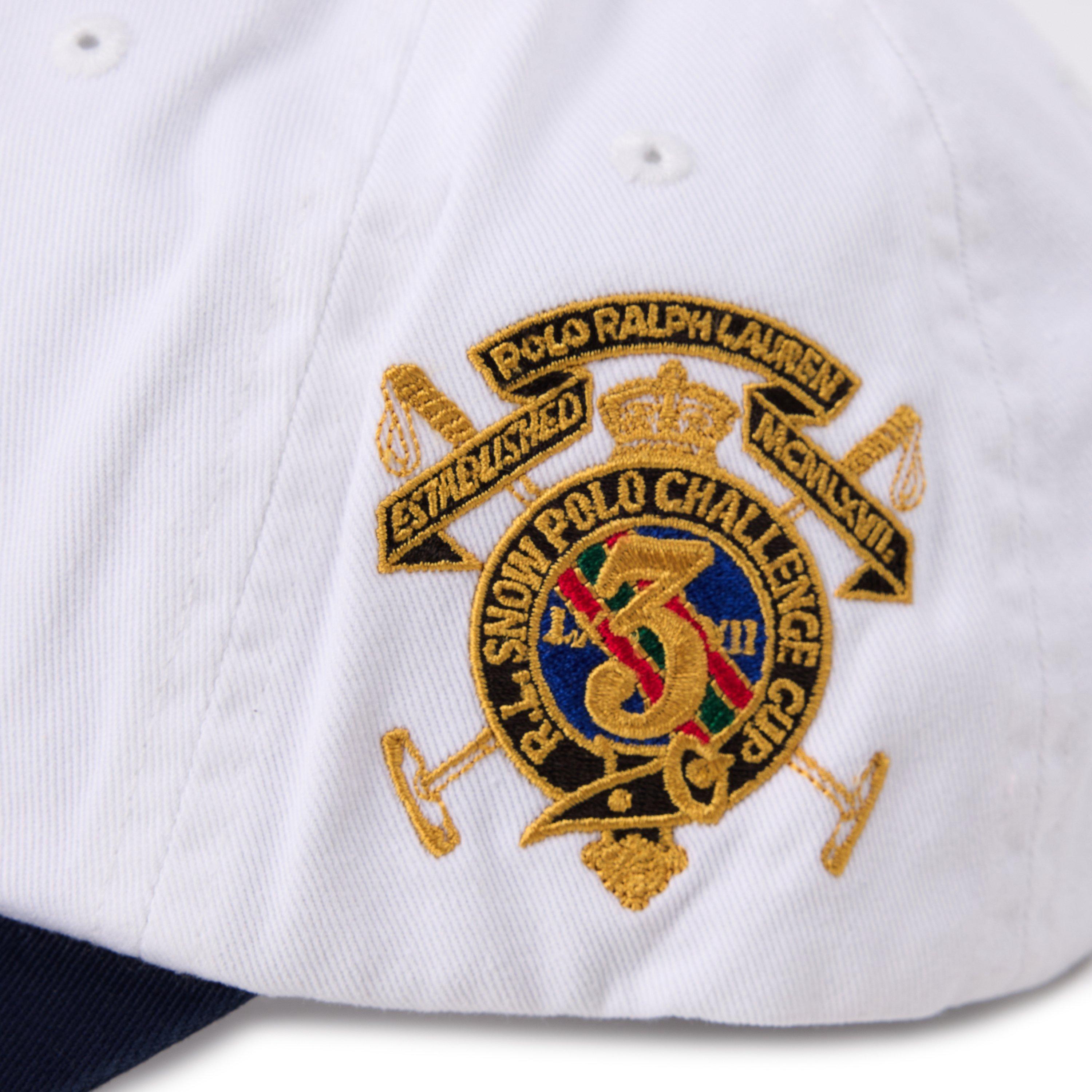 White/NwprtNavy - Polo Ralph Lauren - Big Pony Woven Cap - 3