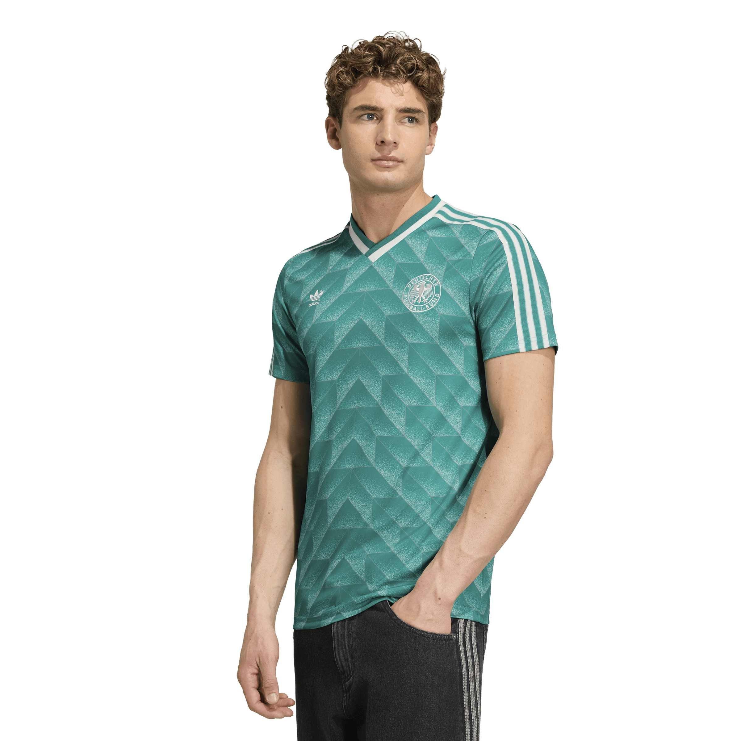 Green/White - adidas - Germany Away Jersey 1990 - 3