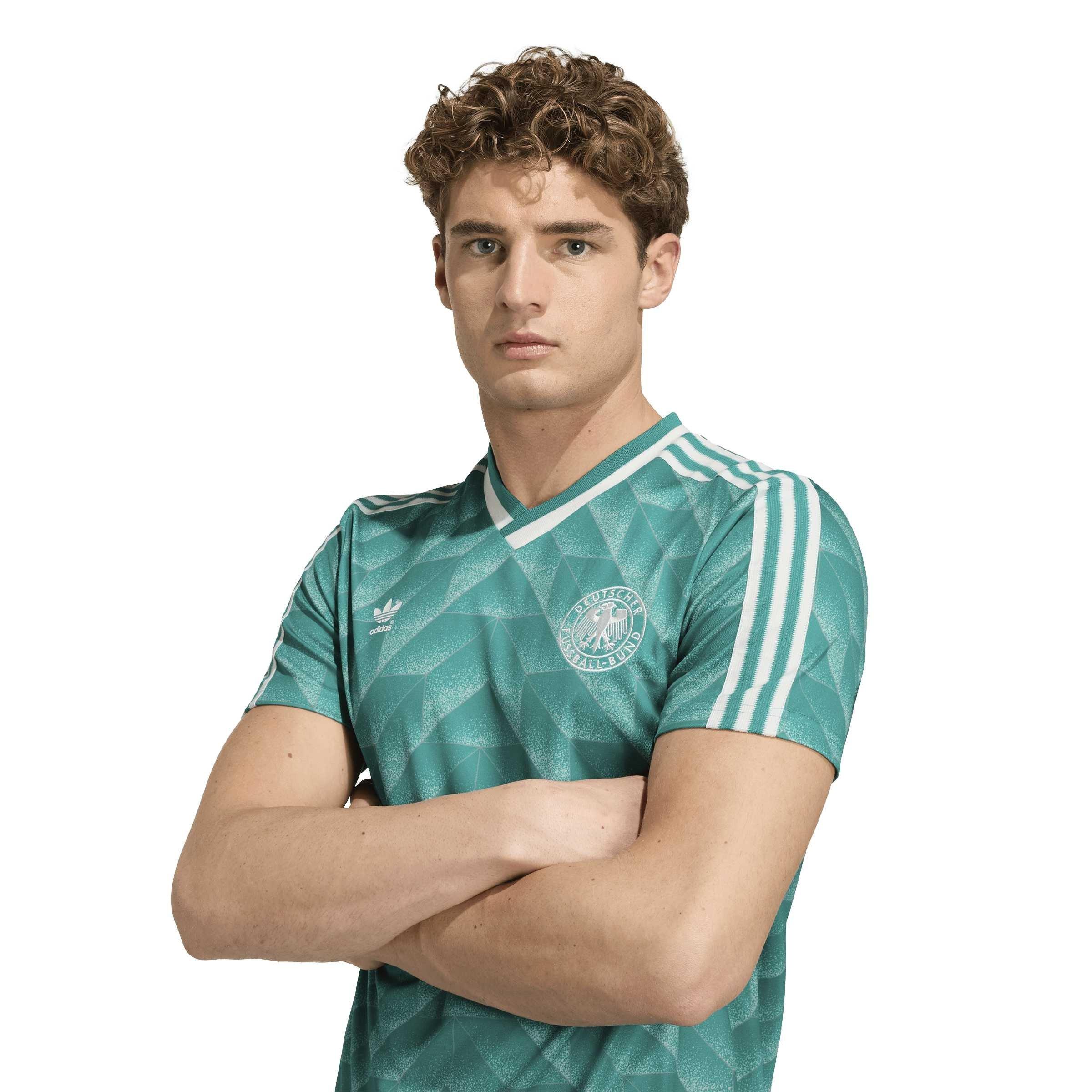 Green/White - adidas - Germany Away Jersey 1990 - 5