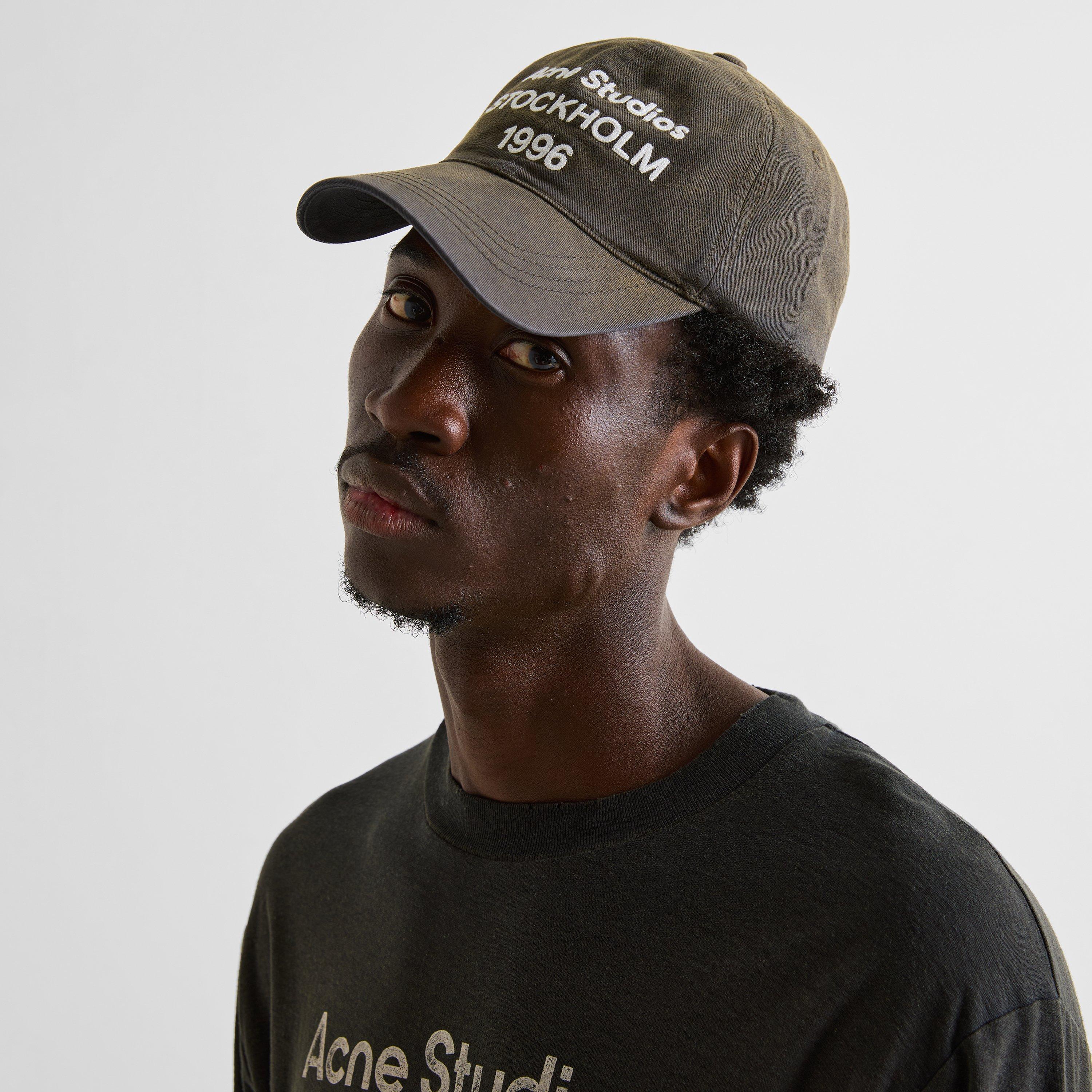 Black - Acne Studios - Men's Carliy 1996 Cotton Baseball Cap - 3