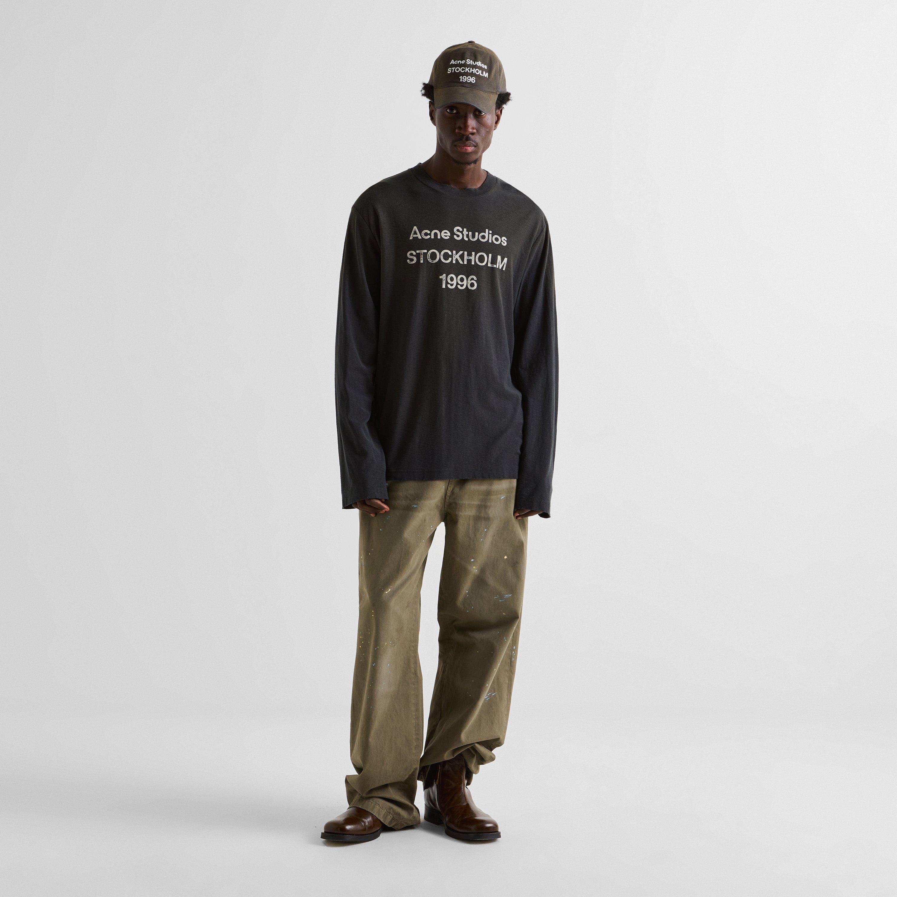 Black - Acne Studios - Men's Carliy 1996 Cotton Baseball Cap - 5