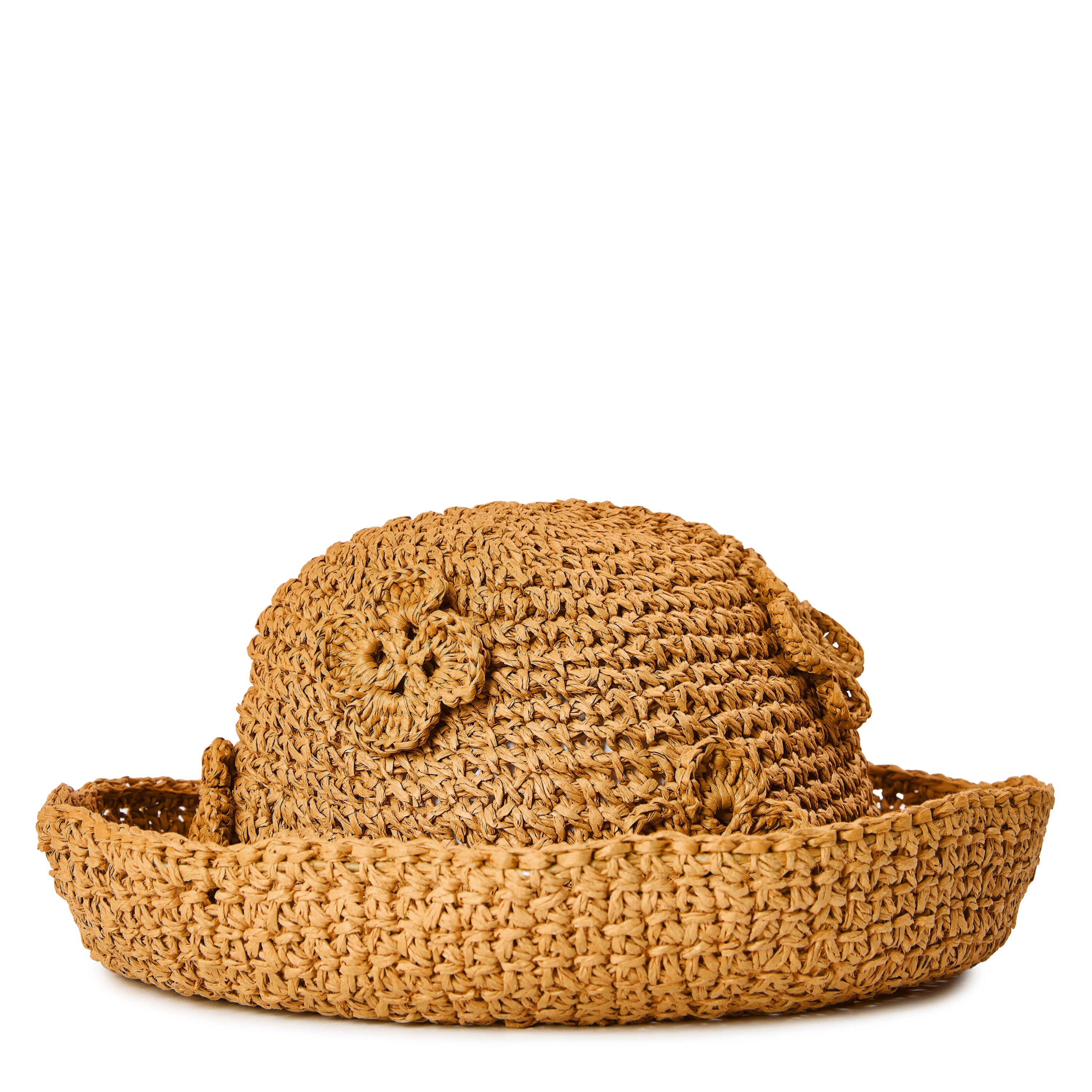 Natural - Desierto - Women's Margherita Raffia Floppy Hat - 2