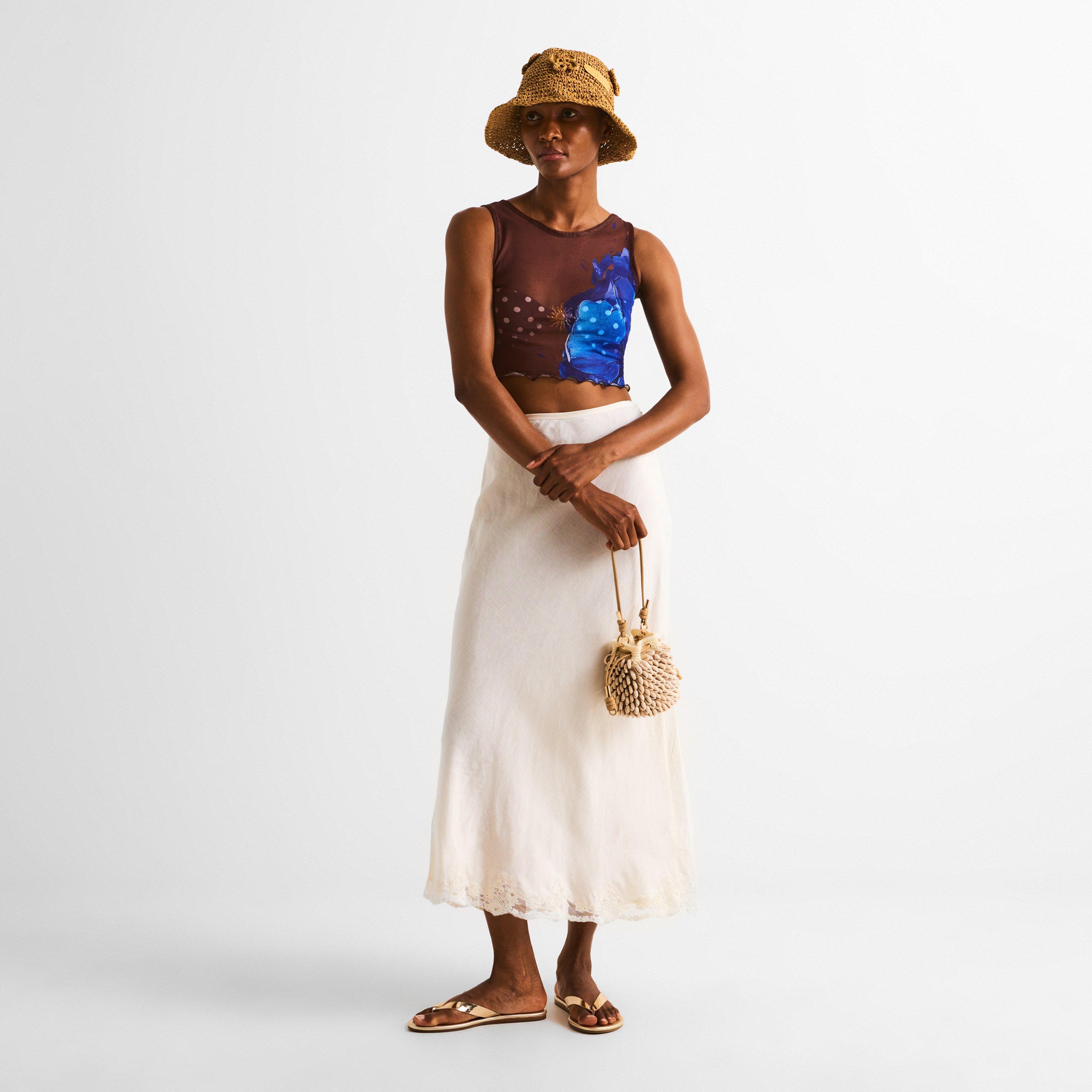 Natural - Desierto - Women's Margherita Raffia Floppy Hat - 5