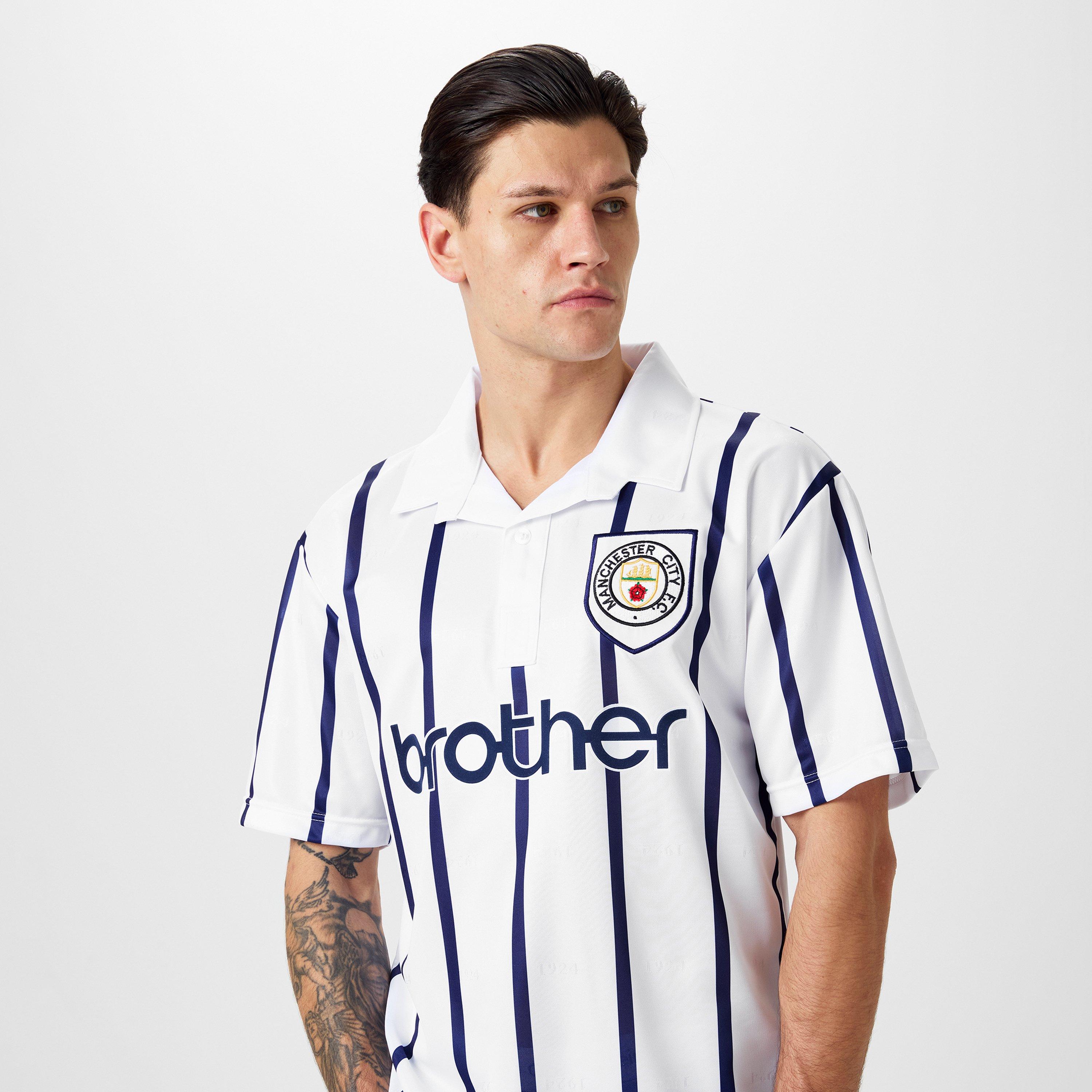 Wit - Score Draw - Manchester City '93 Away Shirt Adults - 5