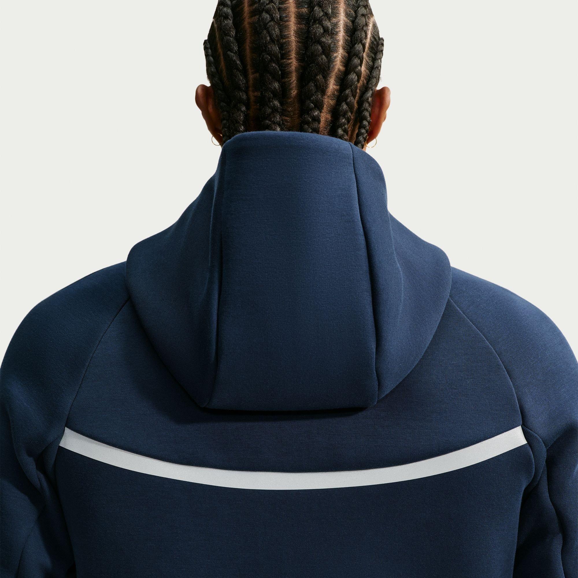 Blau/Silber - Nike - Nike CFC TchFlc Hood Sn64 - 2
