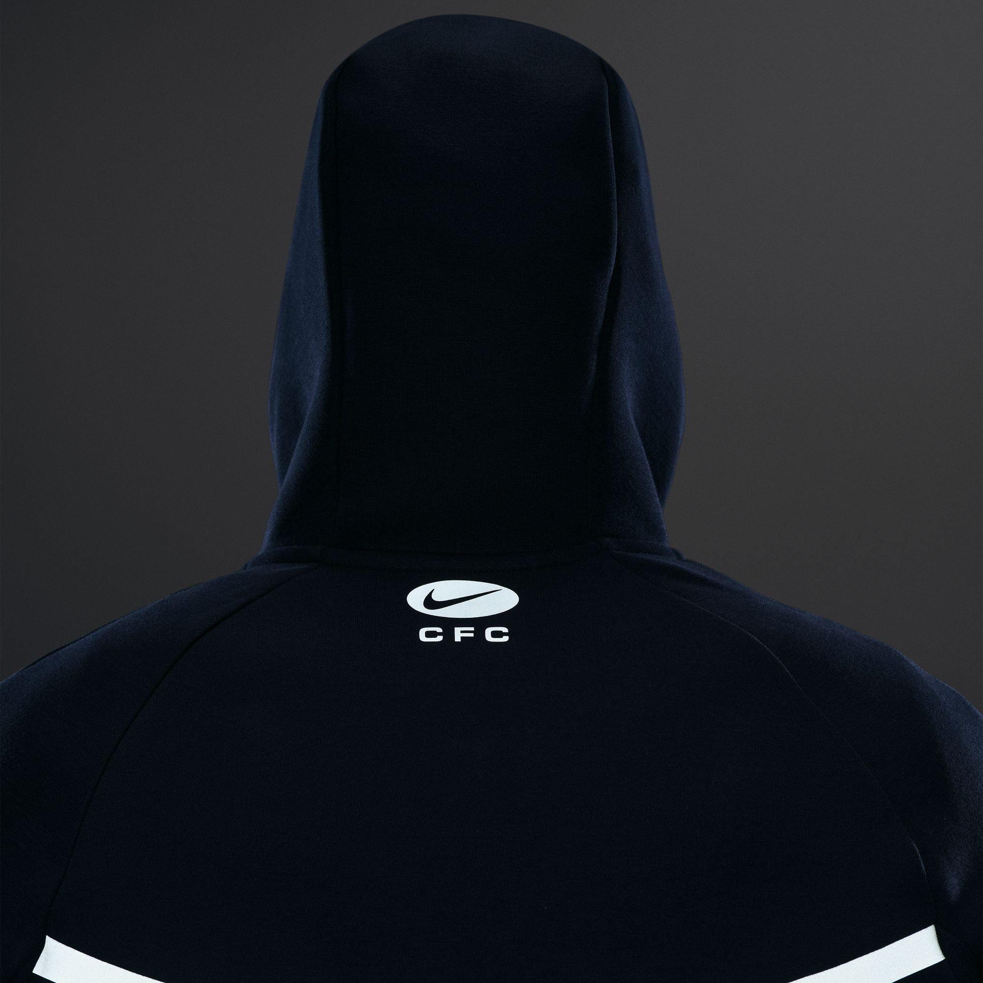 Blau/Silber - Nike - Nike CFC TchFlc Hood Sn64 - 5