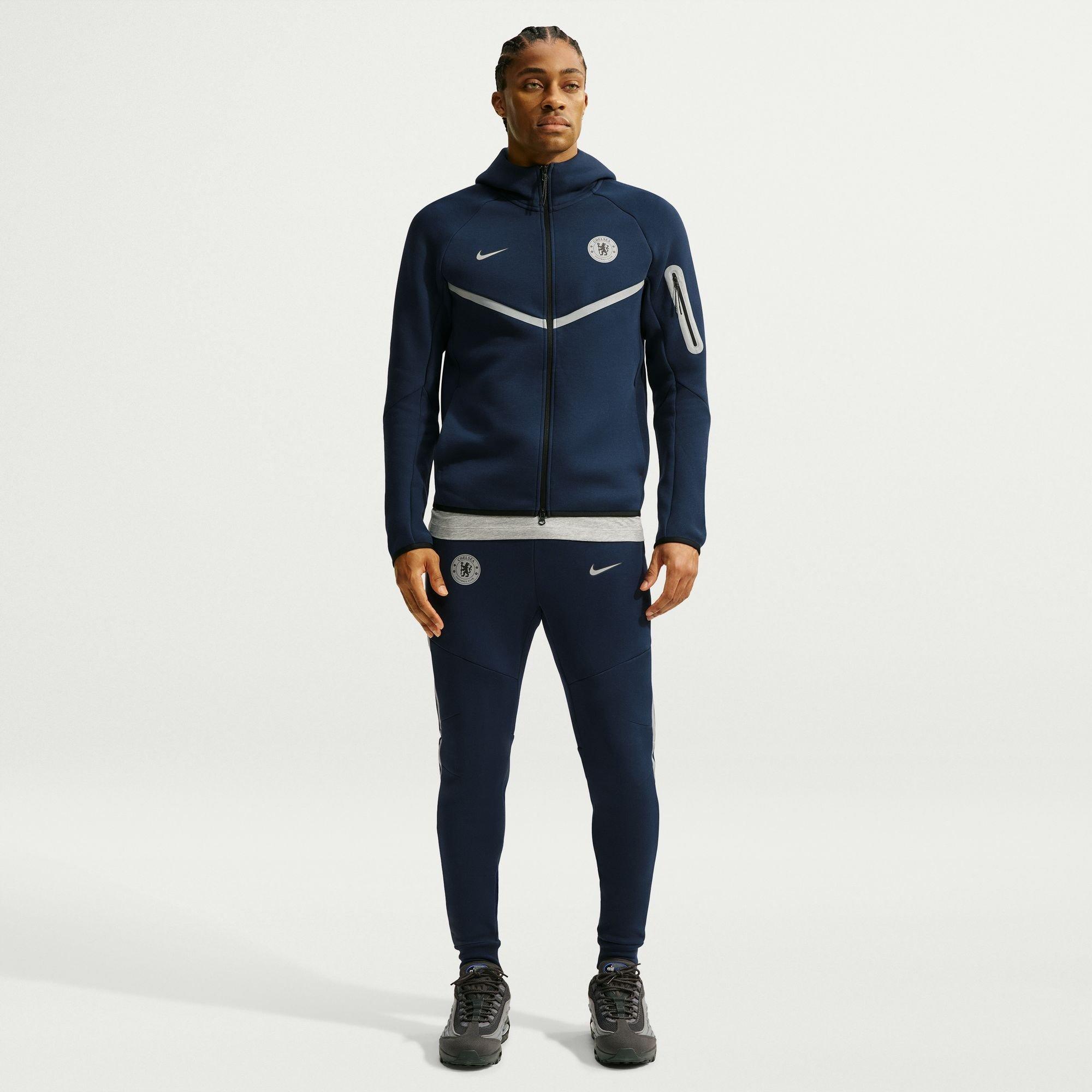 Blau/Silber - Nike - Nike CFC TchFlc Hood Sn64 - 6