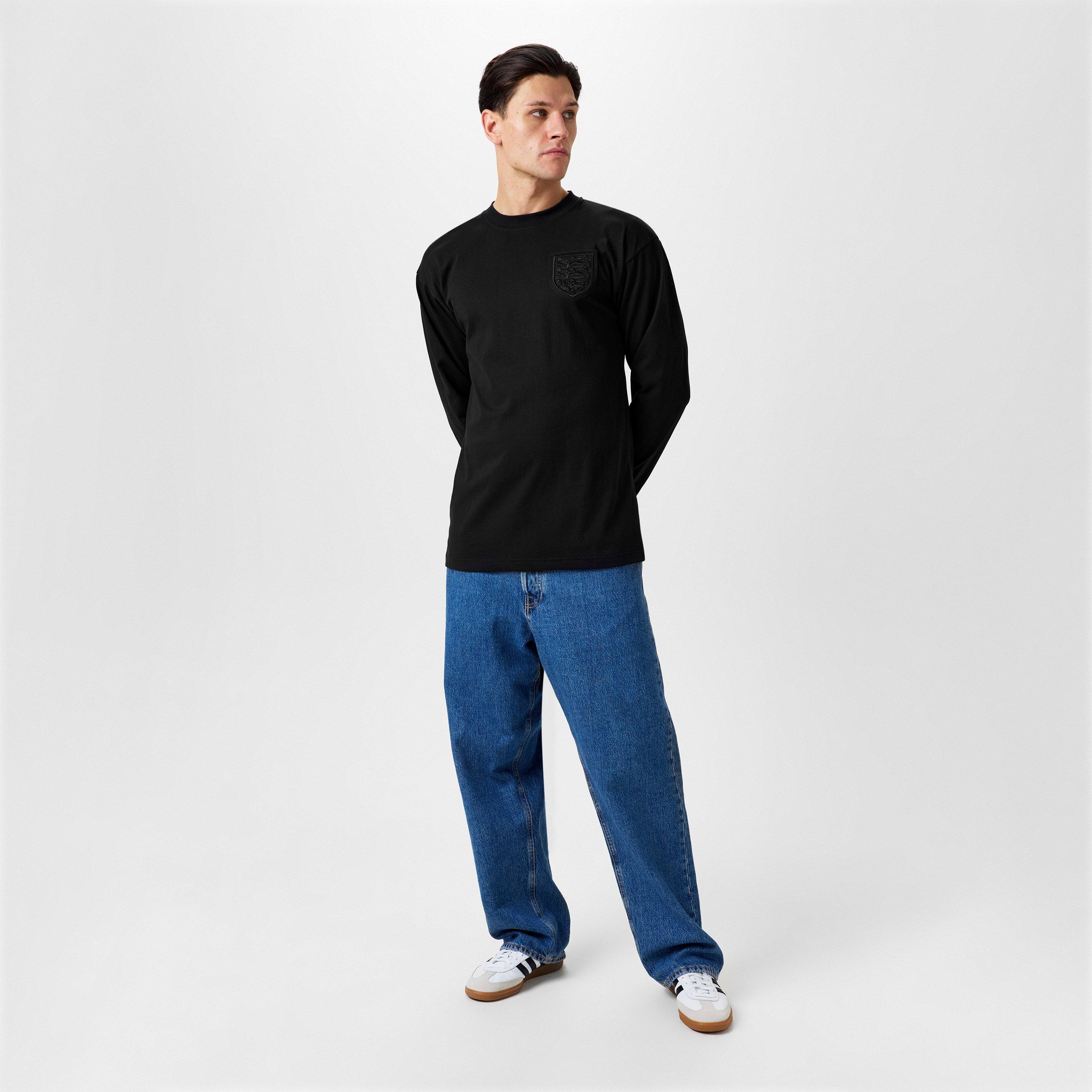 Zwart - Score Draw - England &#x27;66 Black Out Long Sleeve Shirt - 4