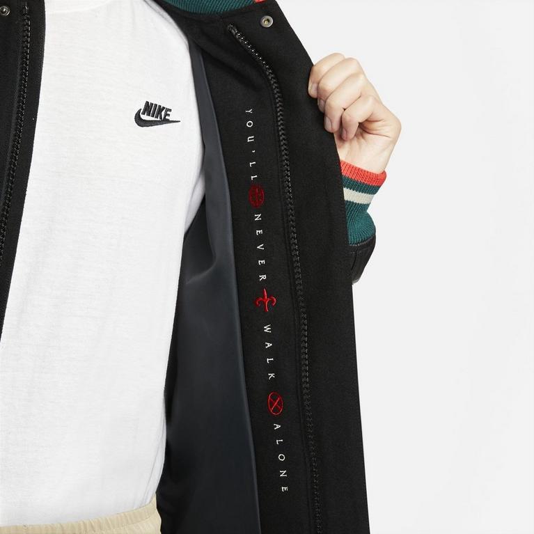 Noir - Nike - Plus Tie Waist Ruffle Sweatshirt Dress - 11