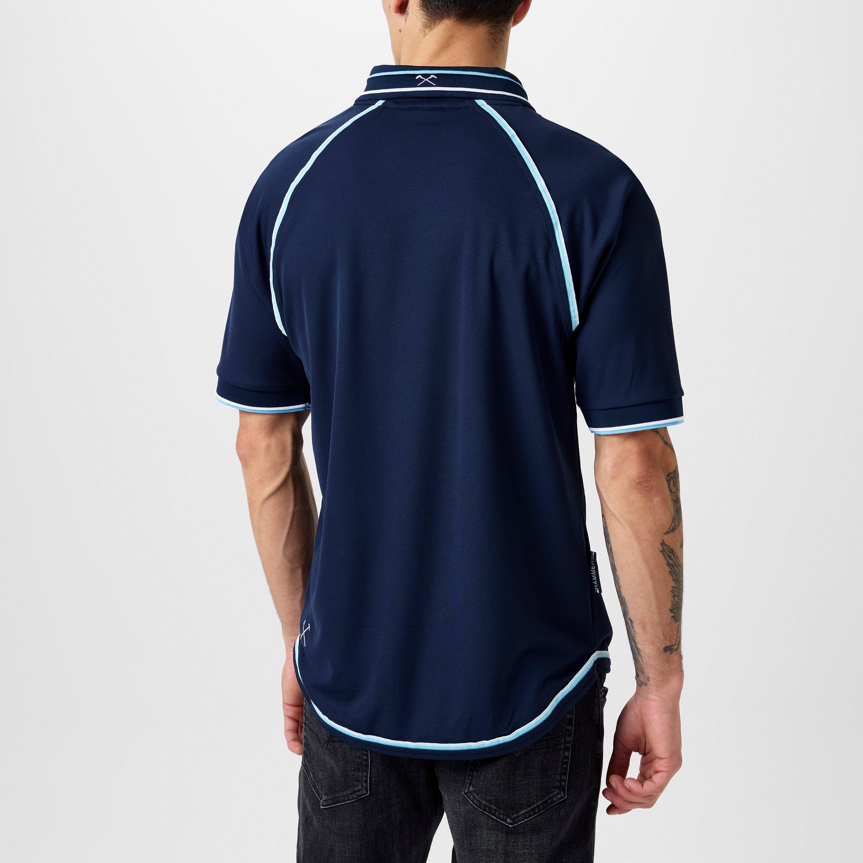 Blue - Score Draw - West Ham United Retro Away Shirt 00 Adults - 2