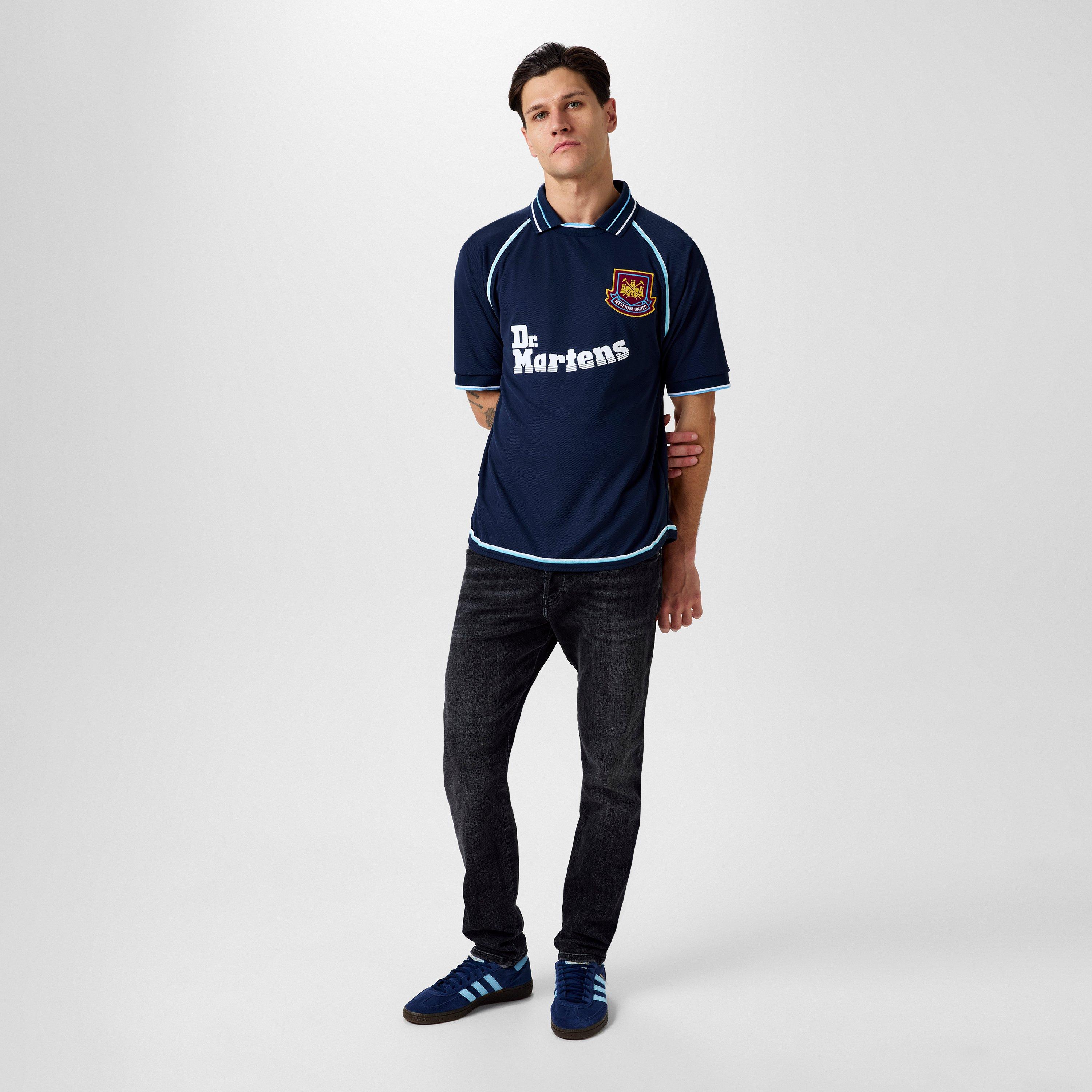 Blue - Score Draw - West Ham United Retro Away Shirt 00 Adults - 4