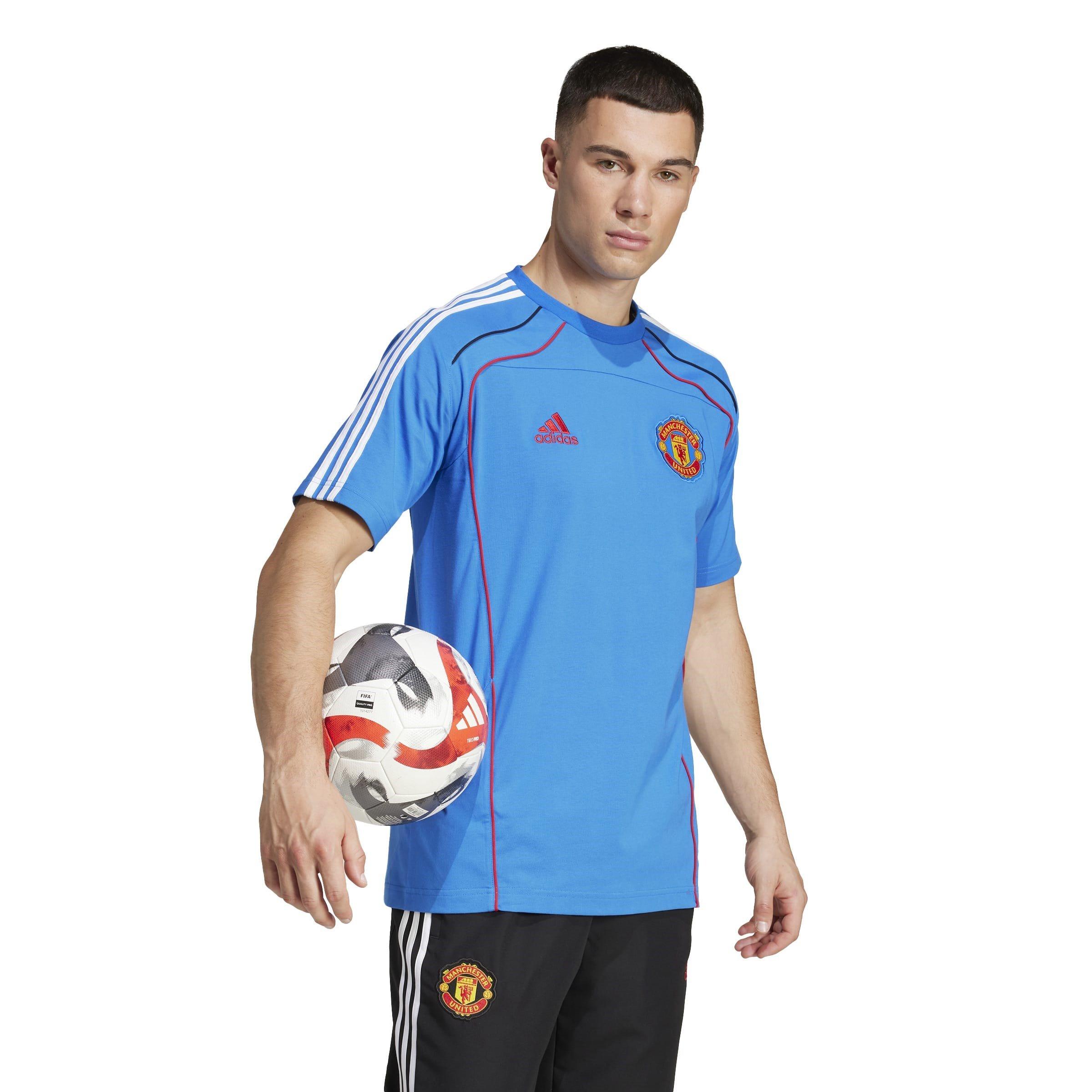 Blue - adidas - Manchester United UBP T-Shirt Mens - 4