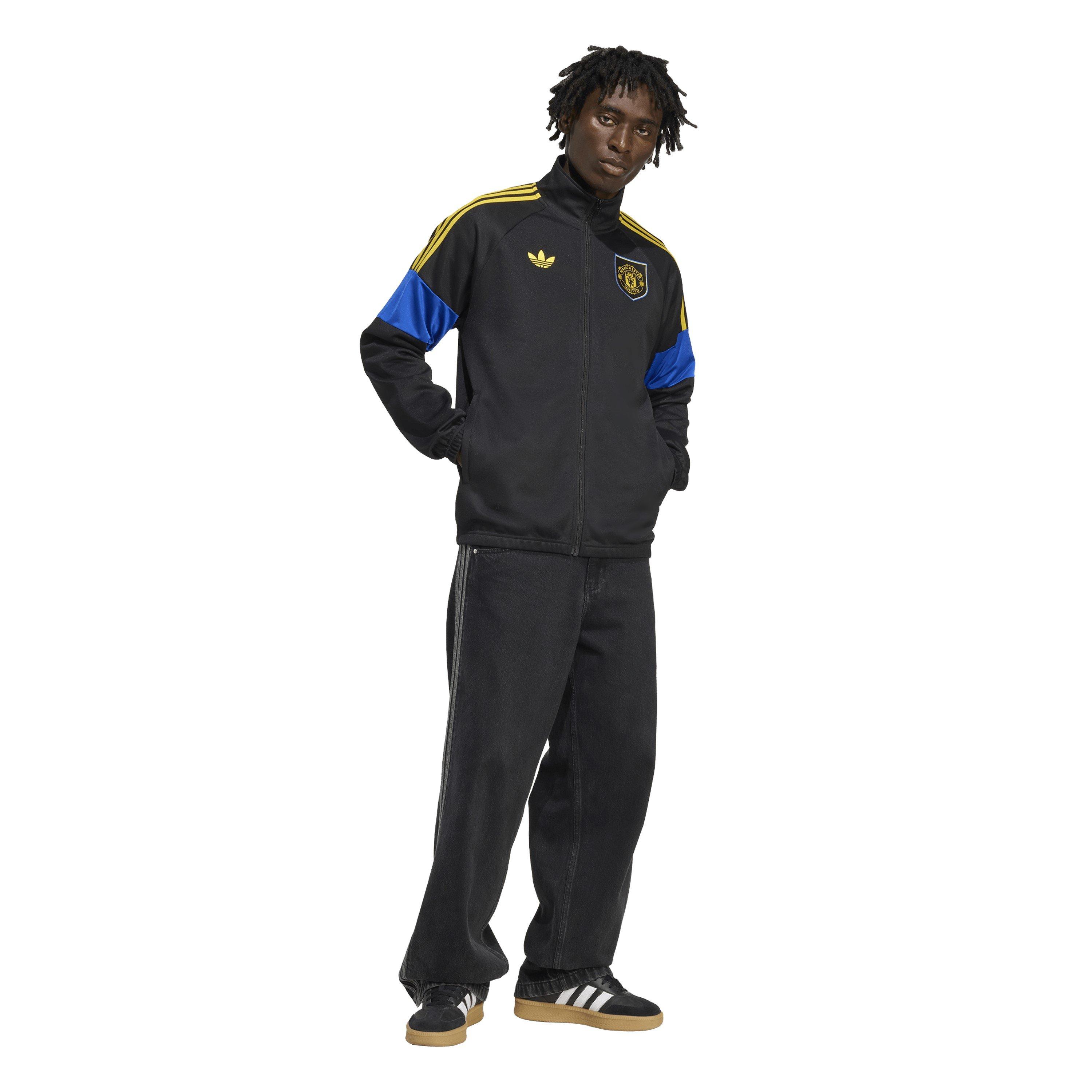 Black - adidas - Manchester United LFSTLR Tracksuit Top Mens - 6