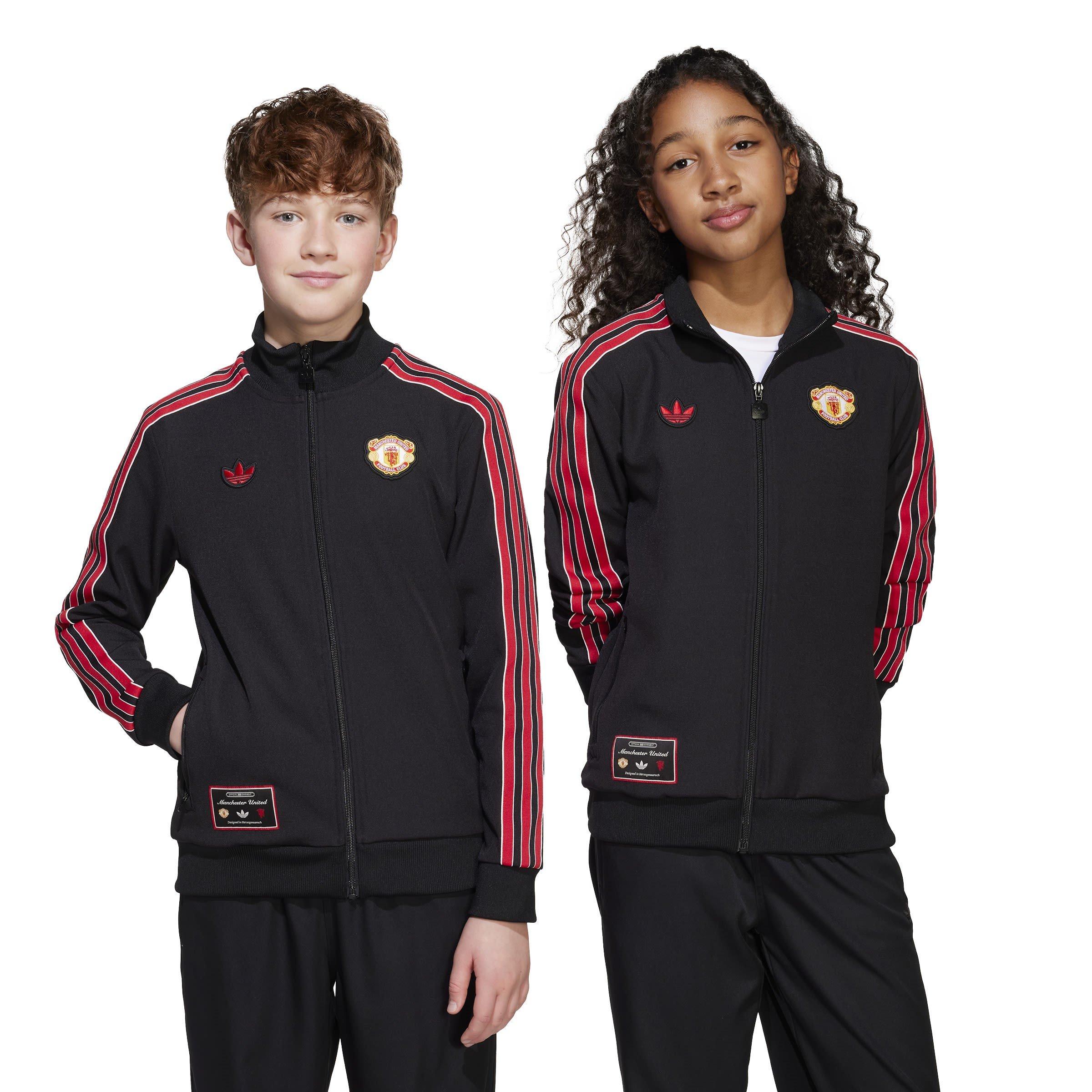 Black - adidas - Manchester United FC Terrace Icons Track Top Juniors - 2