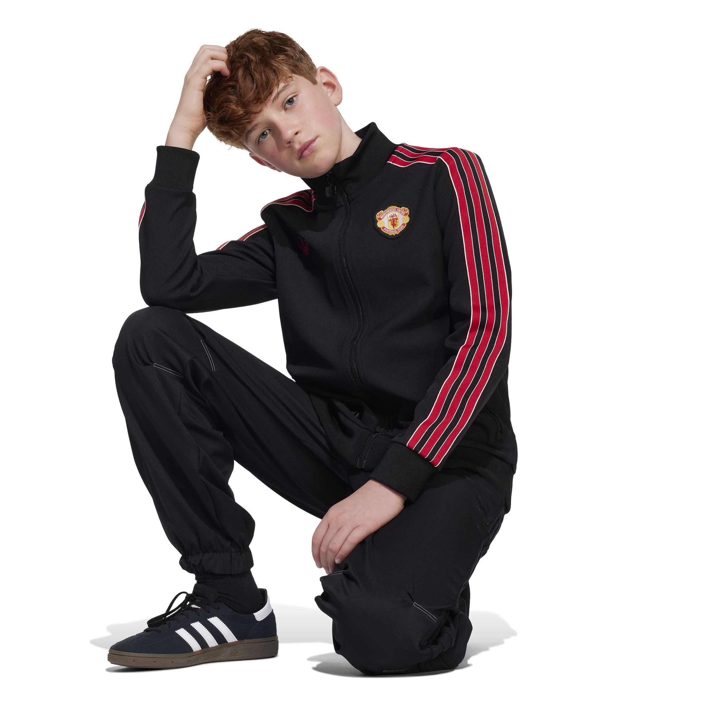 Black - adidas - Manchester United FC Terrace Icons Track Top Juniors - 6
