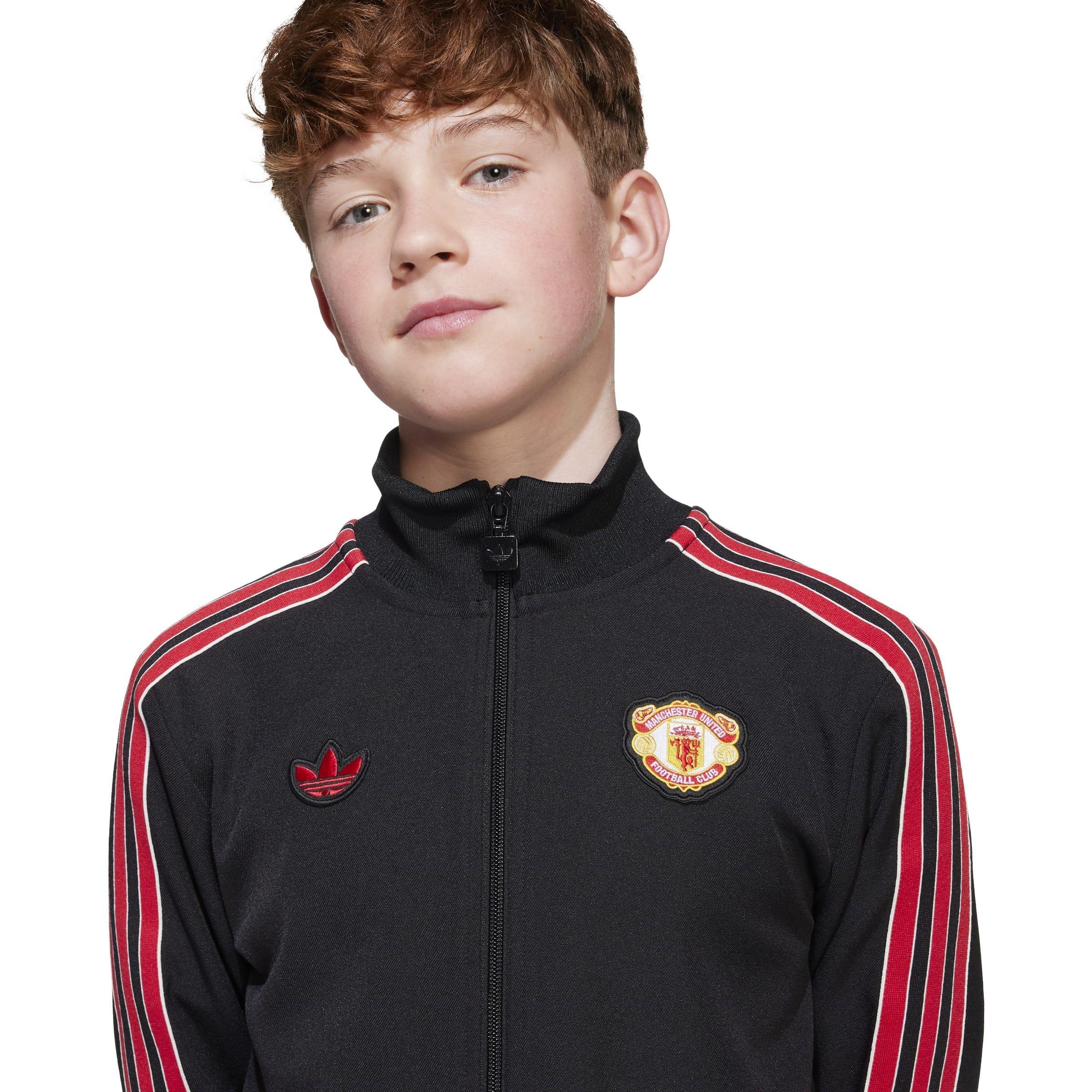 Black - adidas - Manchester United FC Terrace Icons Track Top Juniors - 8
