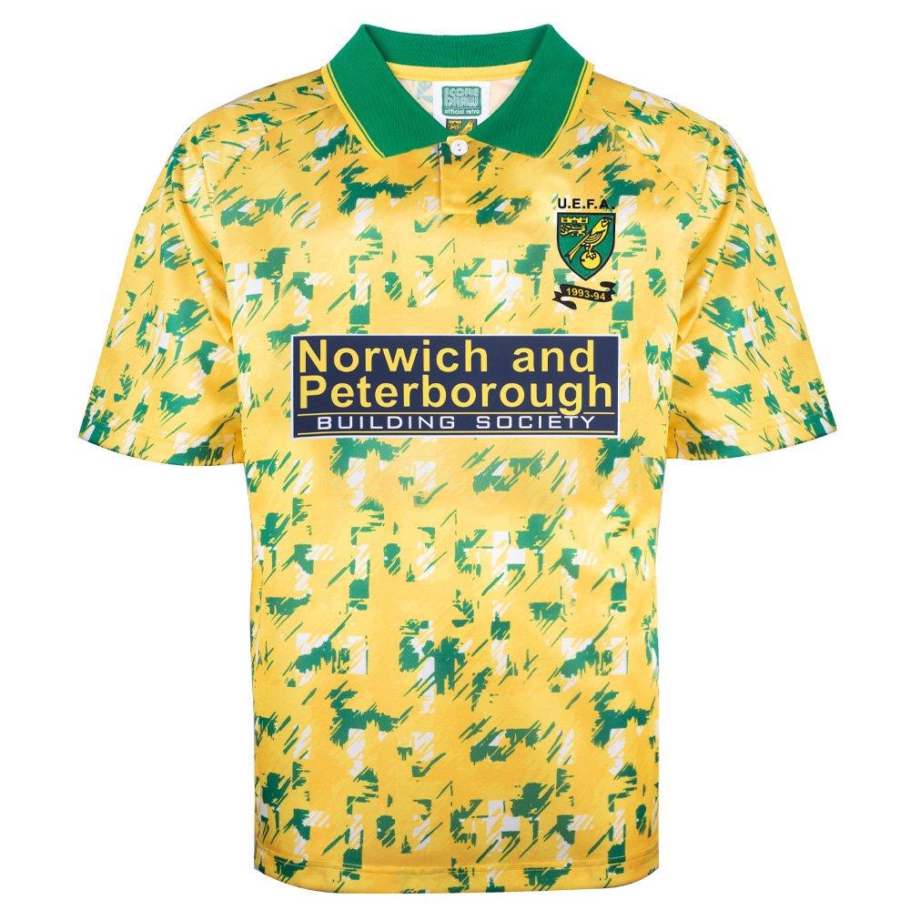Gelb/Grün - Score Draw - SD Norwich City Retro Home Shirt 1993 Adults - 1
