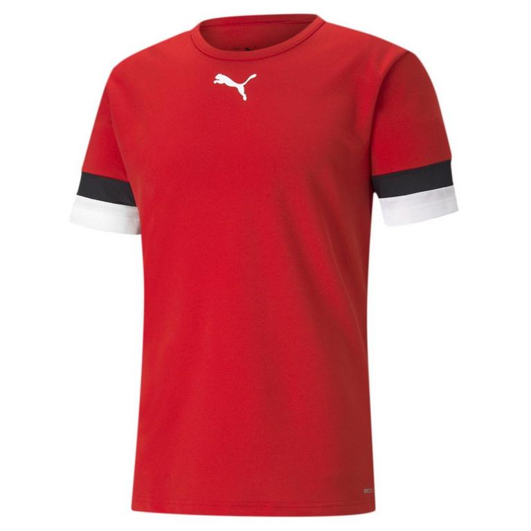P.Red/Blk/Wht - Puma - Team Rise Mens Football T Shirt - 1