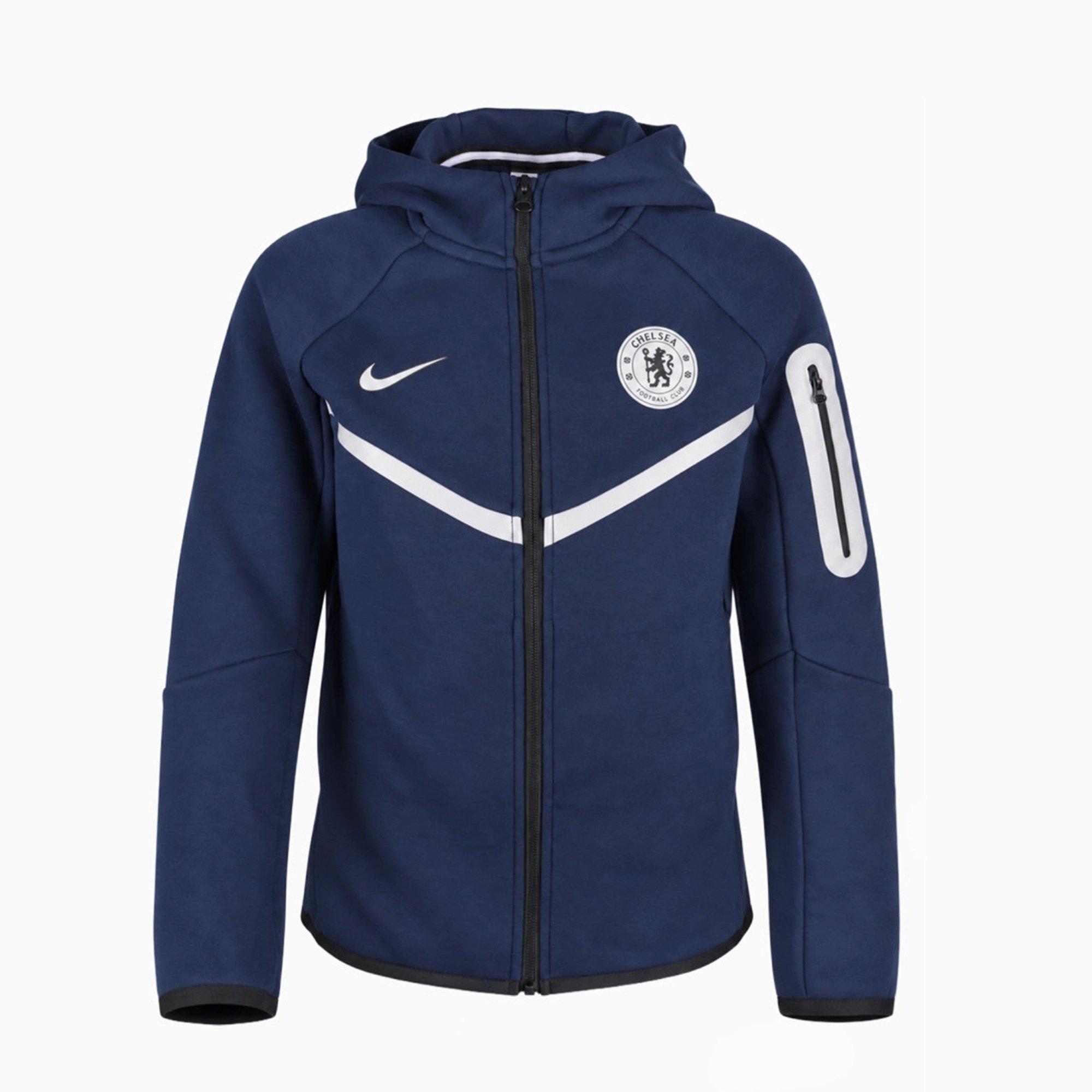 Blu/Argento - Nike - Nike CFC TchFlc Hood Jn64 - 1
