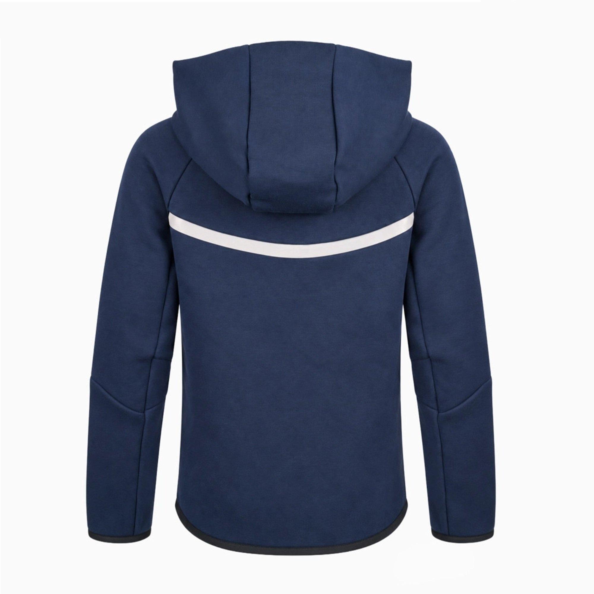 Blu/Argento - Nike - Nike CFC TchFlc Hood Jn64 - 2