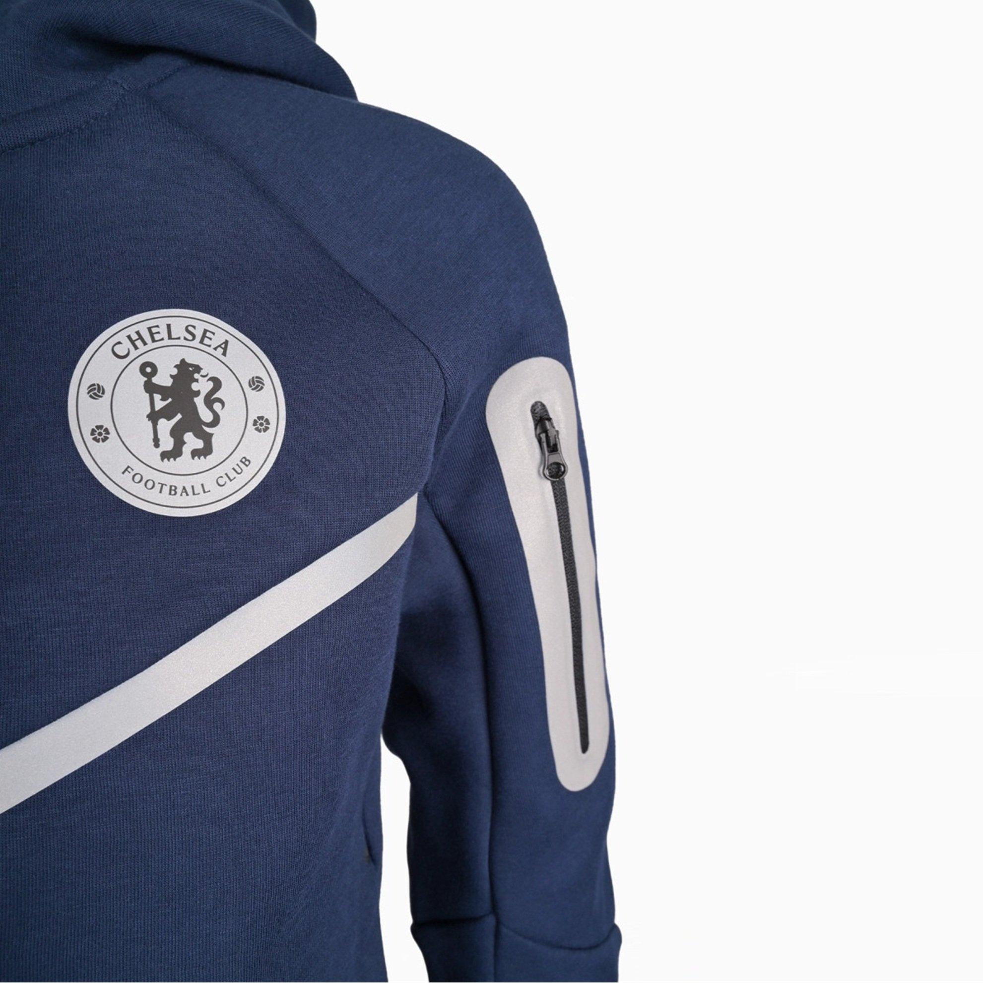 Blu/Argento - Nike - Nike CFC TchFlc Hood Jn64 - 6