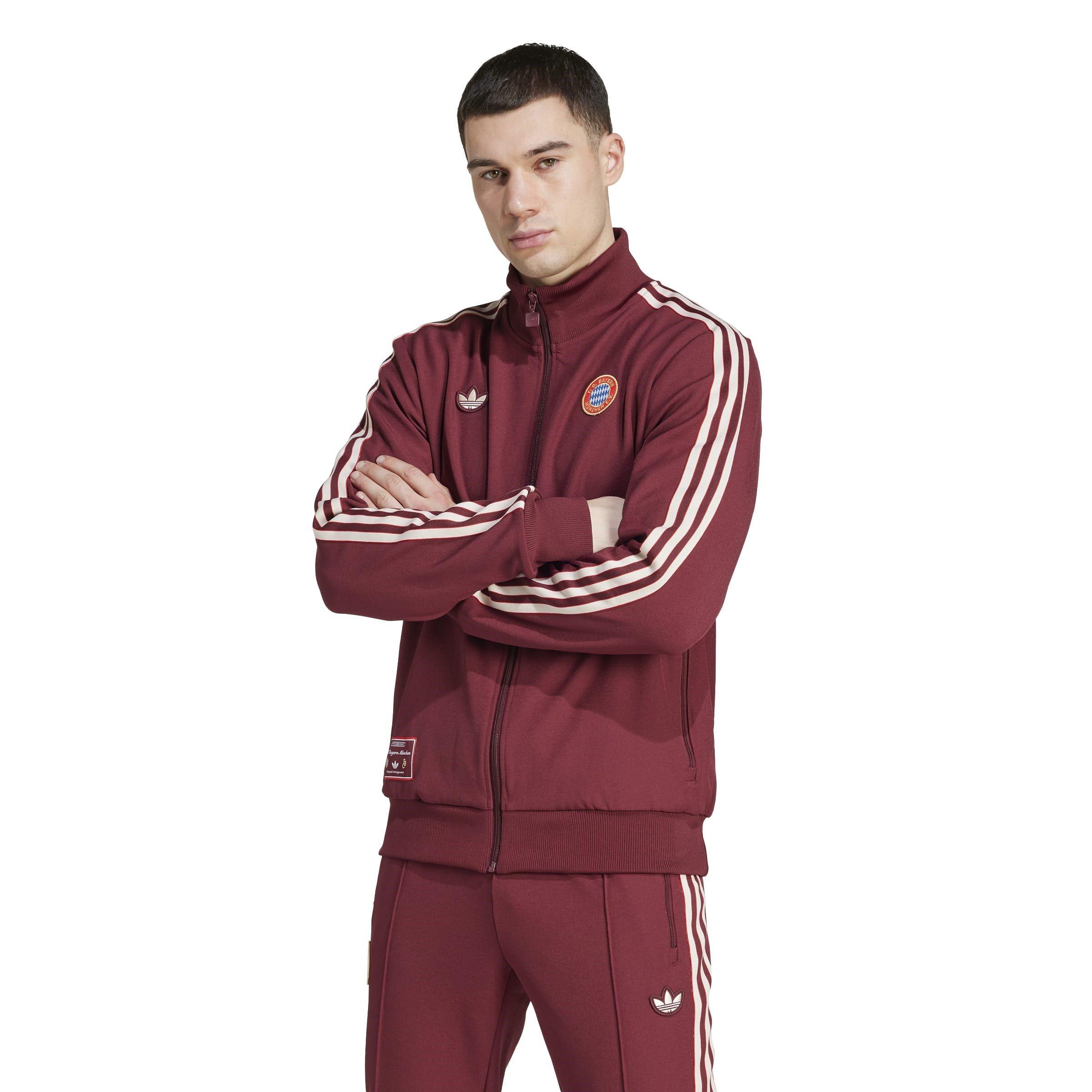 Shadow Red - Schattenrot - adidas - Bayern Munich Terrace Icons Track Top 2024 2025 Adults - 2