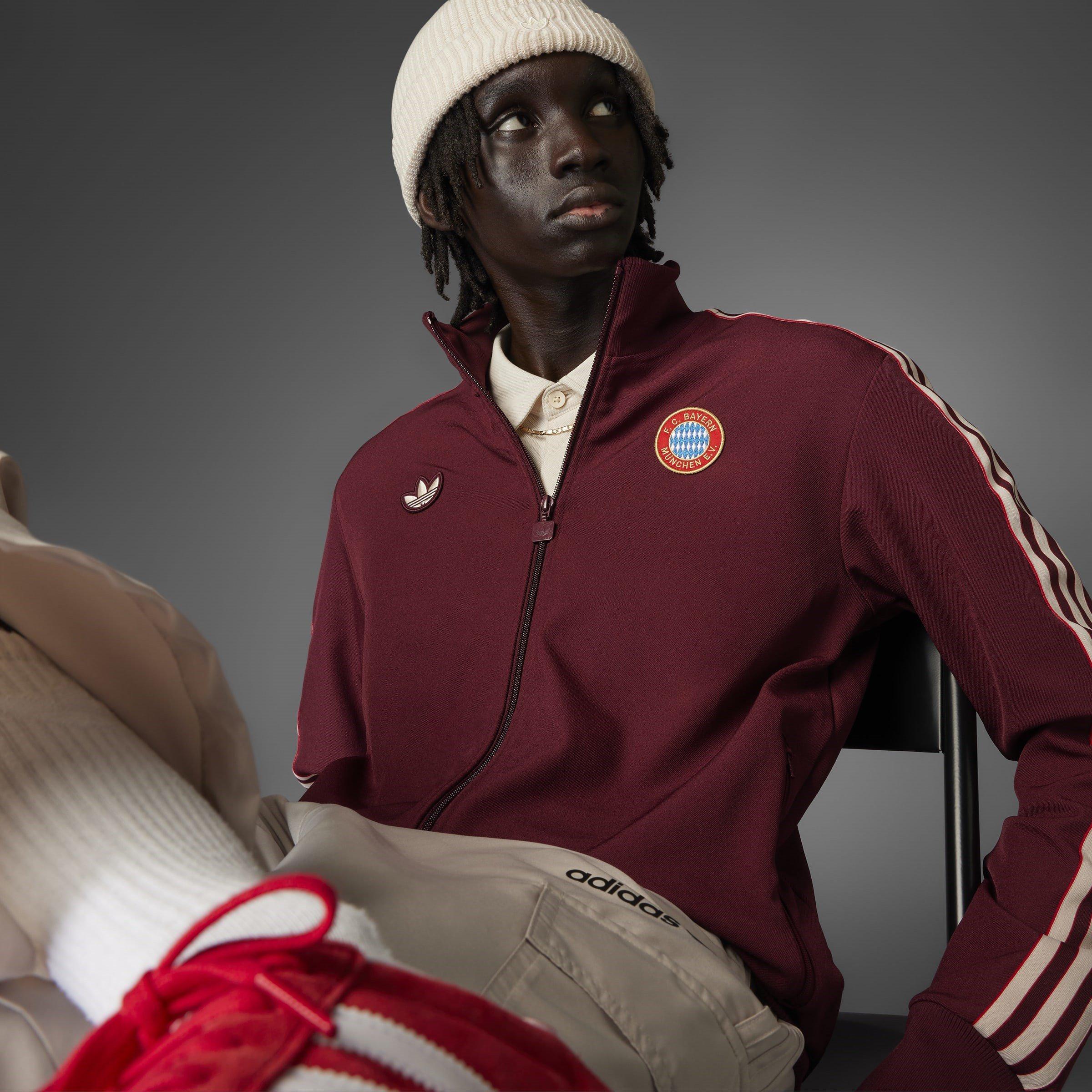 Shadow Red - Schattenrot - adidas - Bayern Munich Terrace Icons Track Top 2024 2025 Adults - 13
